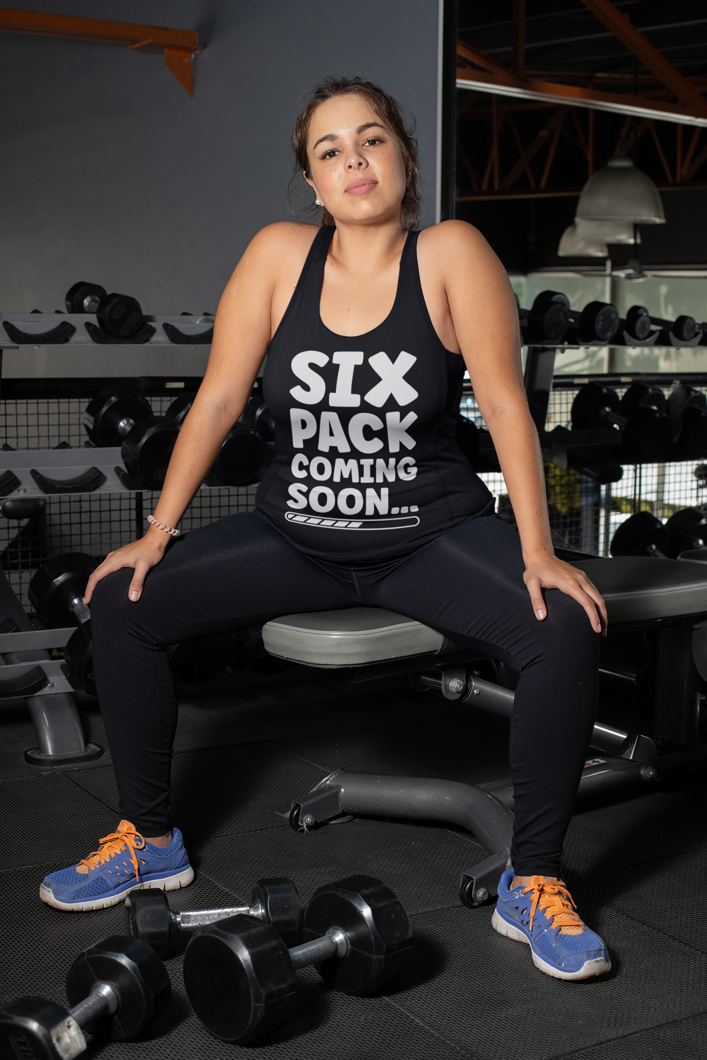 Six Pack Coming Soon - Funny Workout Gym Tank Top