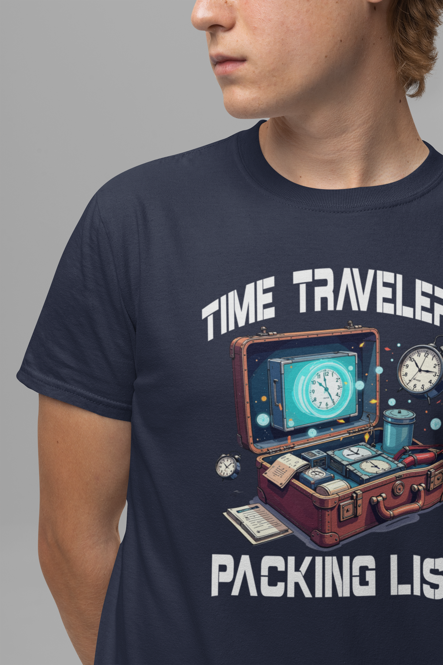 Time Traveler’s Packing List Tee, Sci-Fi Gear Shirt, Future Prep Graphic Tee, Multiverse Essentials Top, Nerd Gift