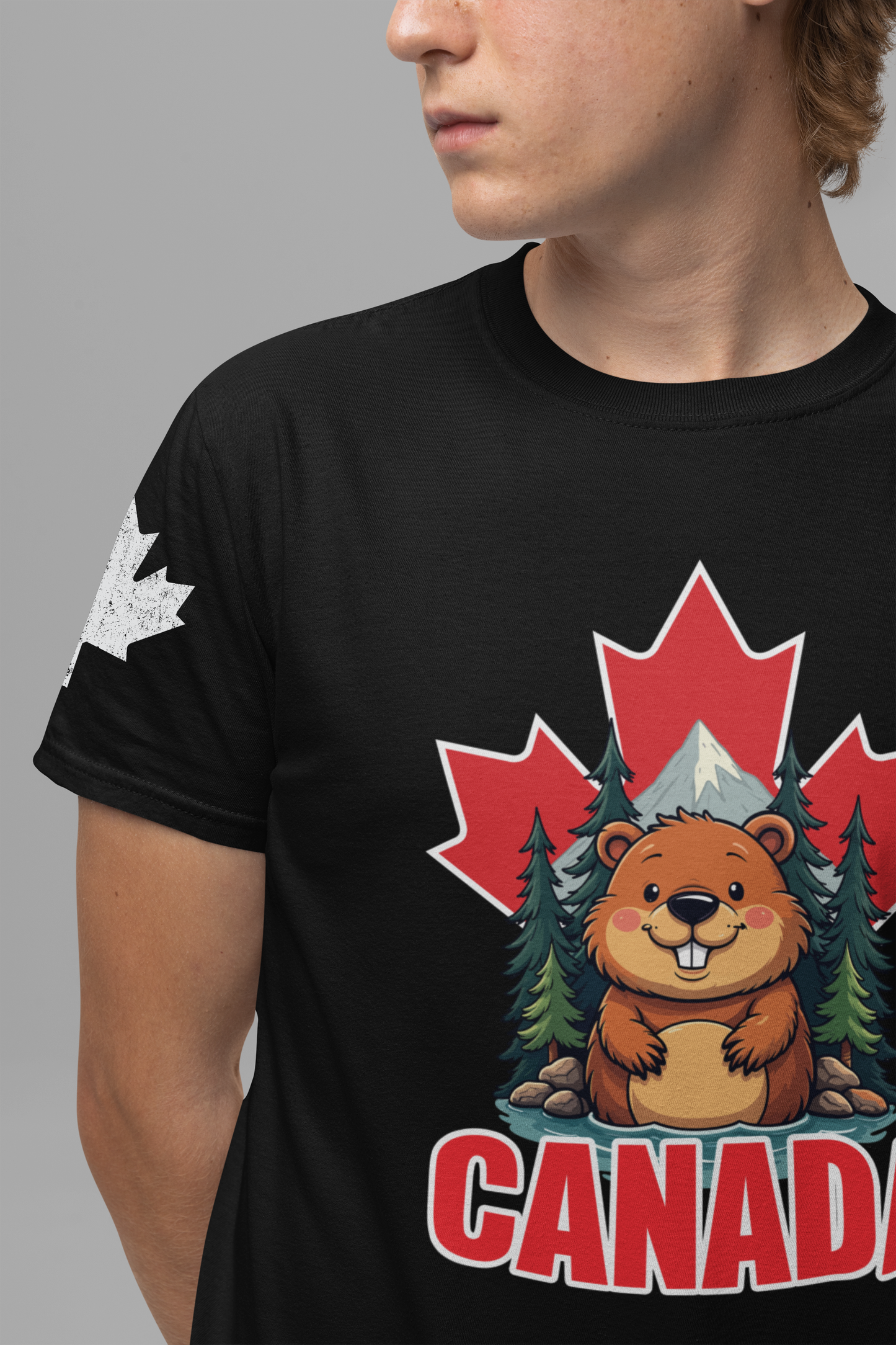 Canada Maple Beaver Cartoon T-Shirt