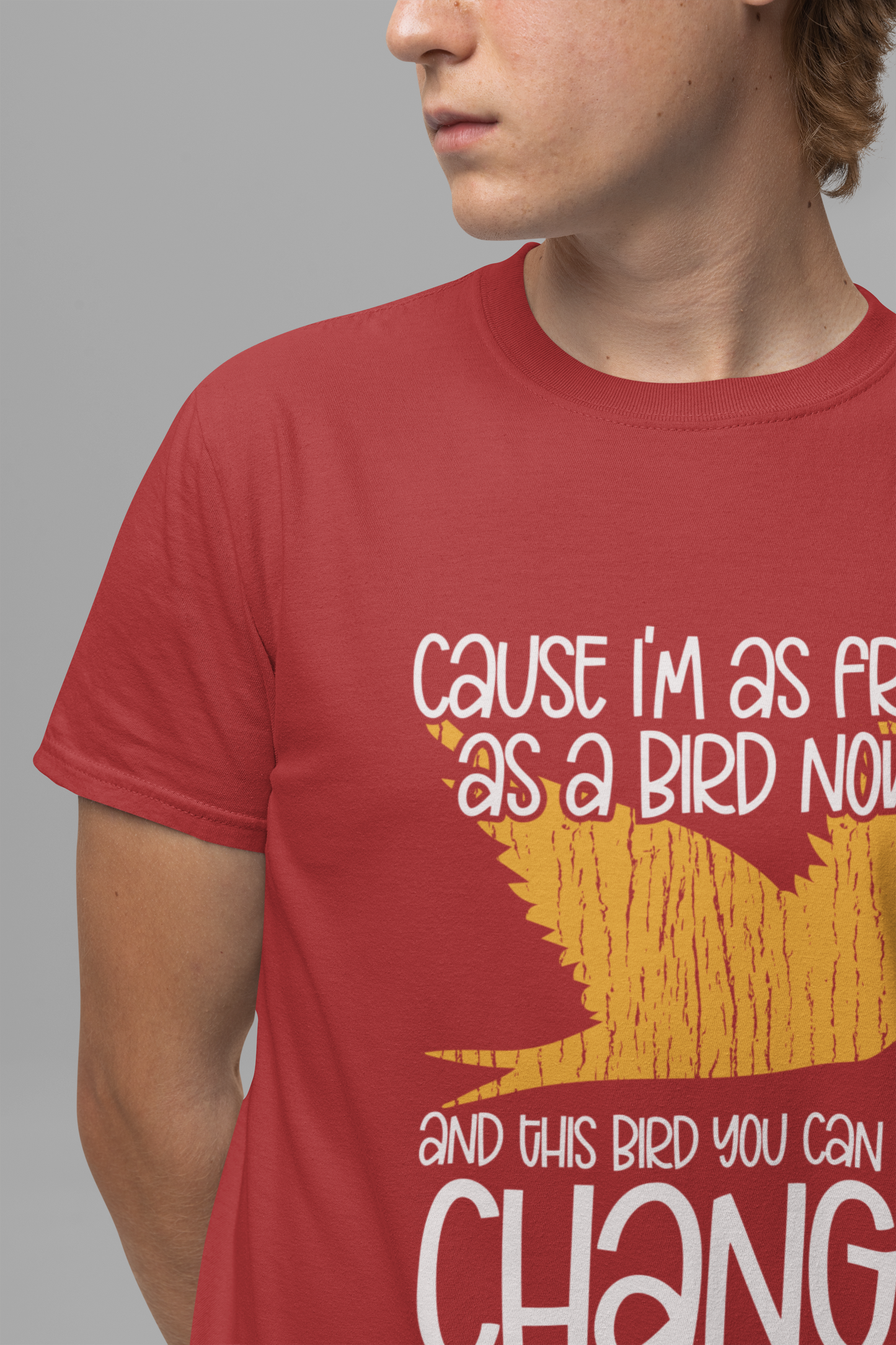Free as a Bird T-Shirt – Abstract Flying Bird Graphic Freedom Tee