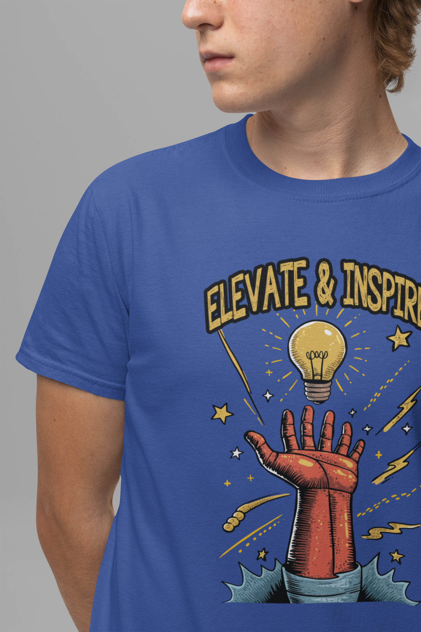Elevate and Inspire Shirt Motivational Graphic Tee for Leaders Teachers Coaches and Creators Who Lift Others With Energy and Vision