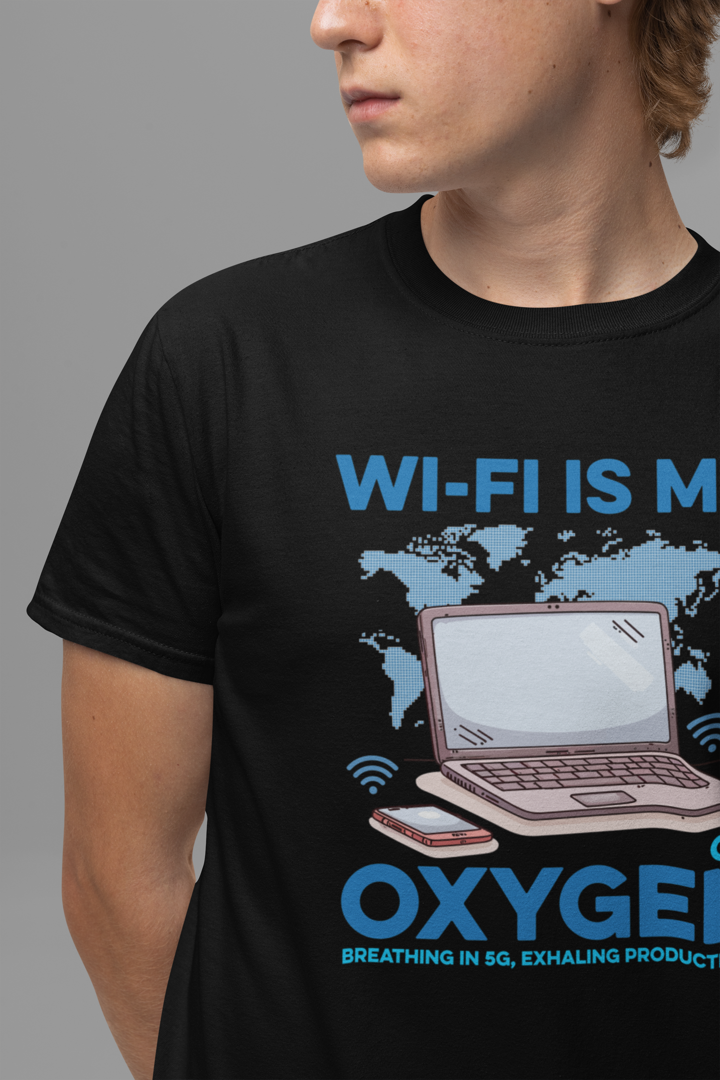 Wi Fi is My Oxygen Official Graphic Statement Tee for Bold Minds, Modern Thinkers, and Everyday Expression Everywhere