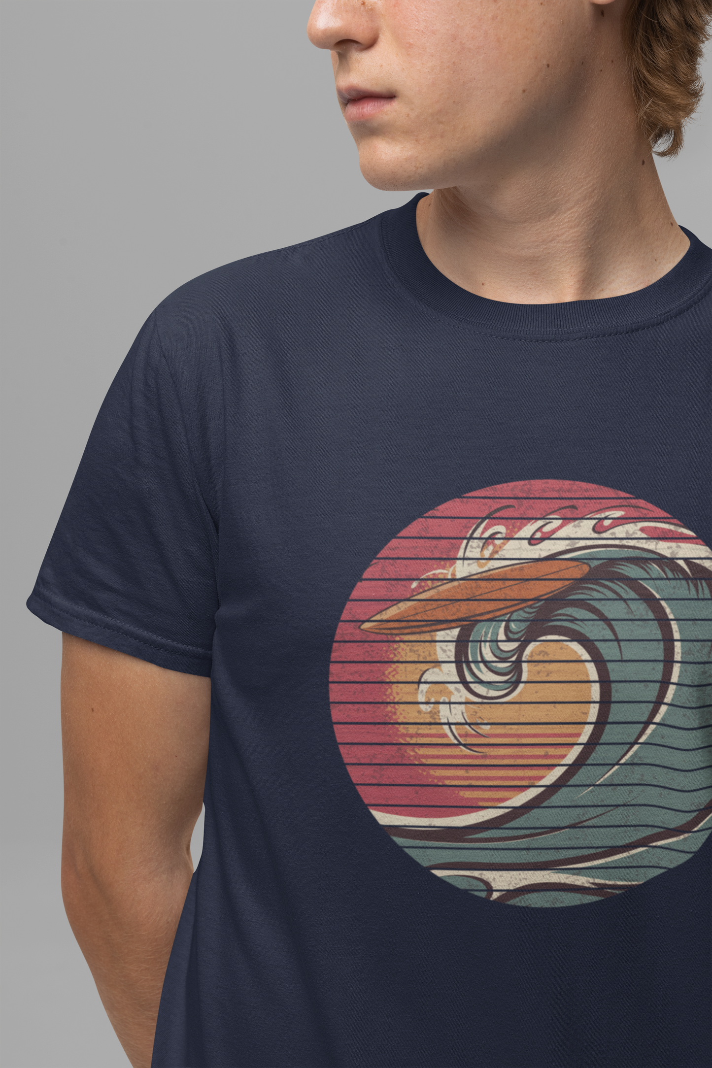 Ride the Wave – Surfboard & Sun Adventure Graphic T-Shirt
