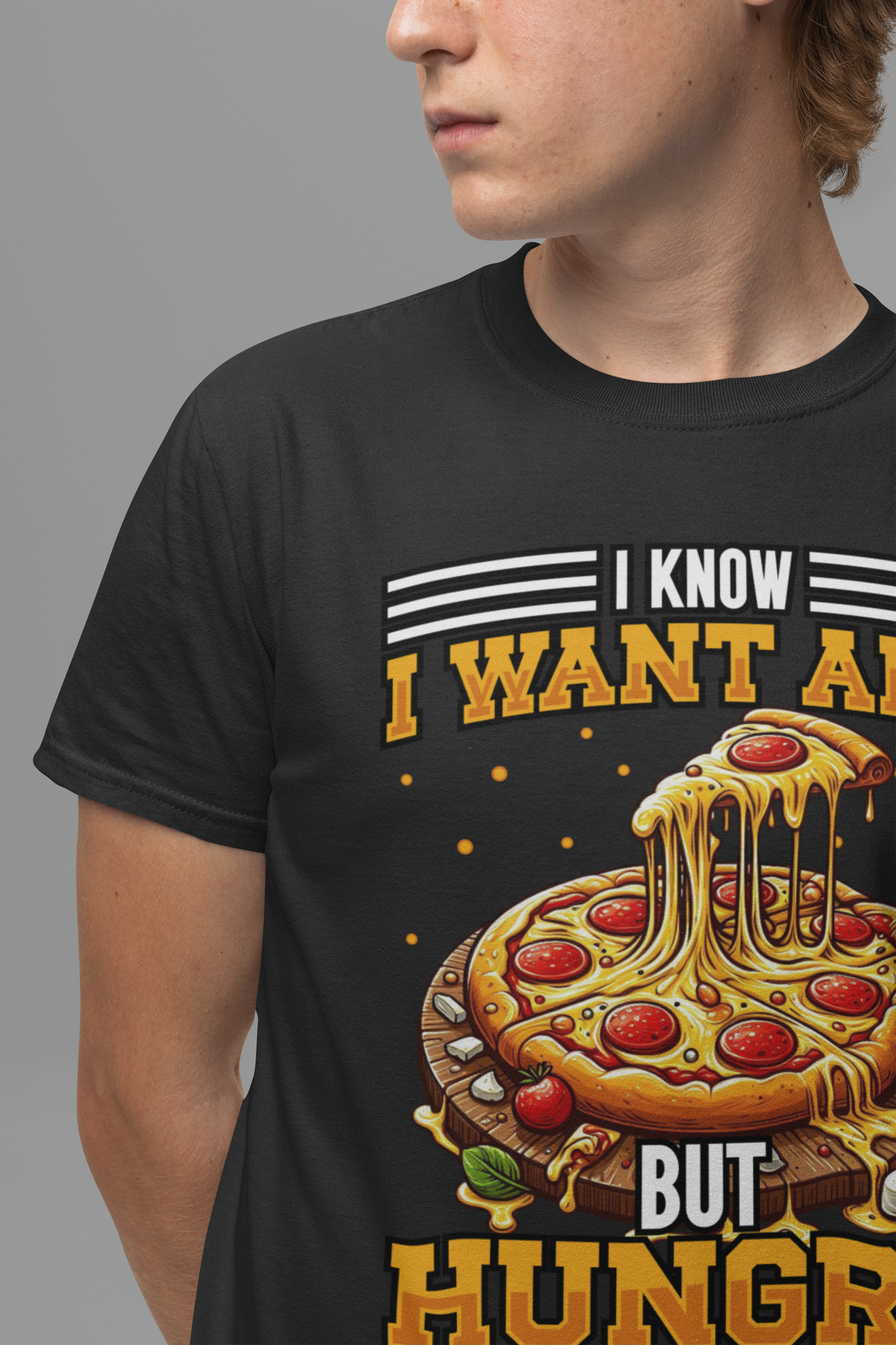 I Know I Want Abs But Hungry Funny Gym Foodie T-Shirt