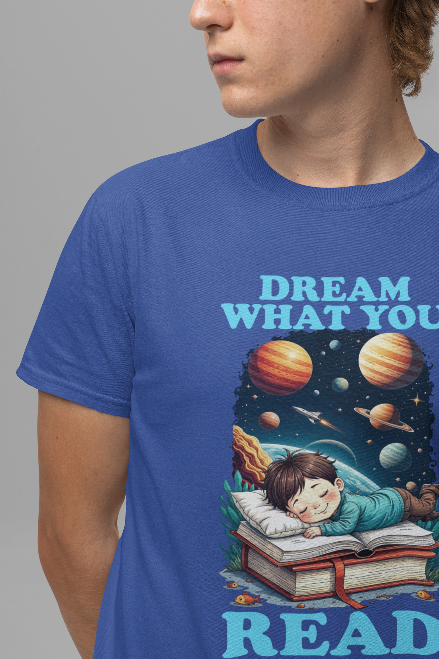 Dream What You Read T-Shirt – Space Adventure Book Lover Tee