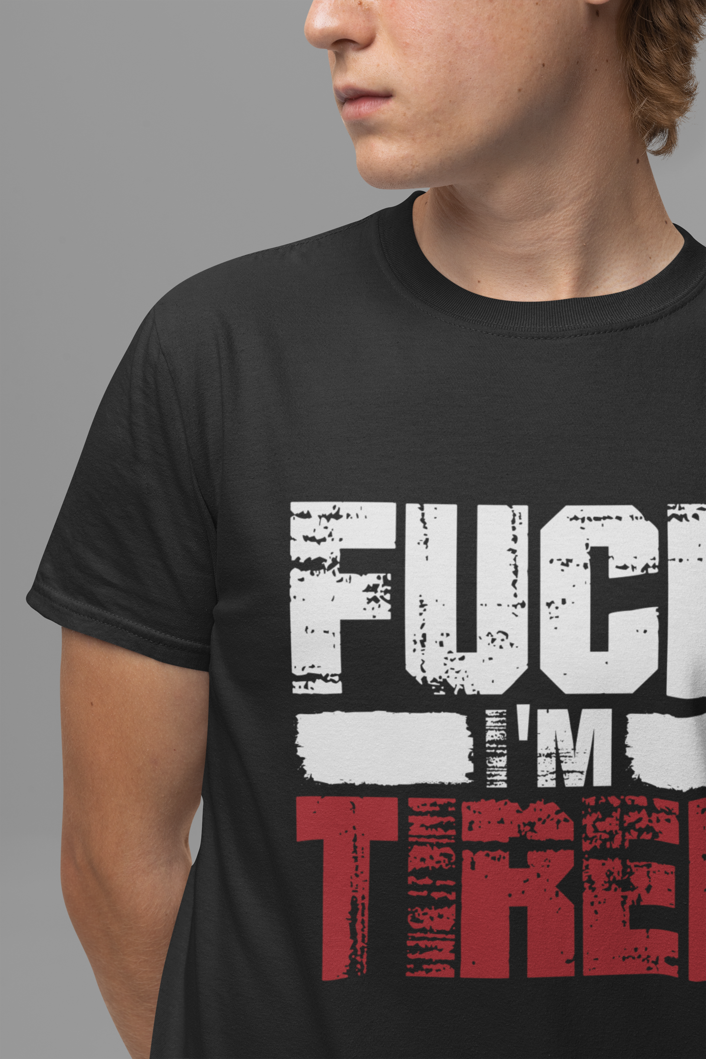 Fuck I'm Tired Shirt, Funny Exhausted Gym Tee, Slang FIT Workout T Shirt, Relatable Fitness Humor Apparel, Sarcastic Gym Mood Top