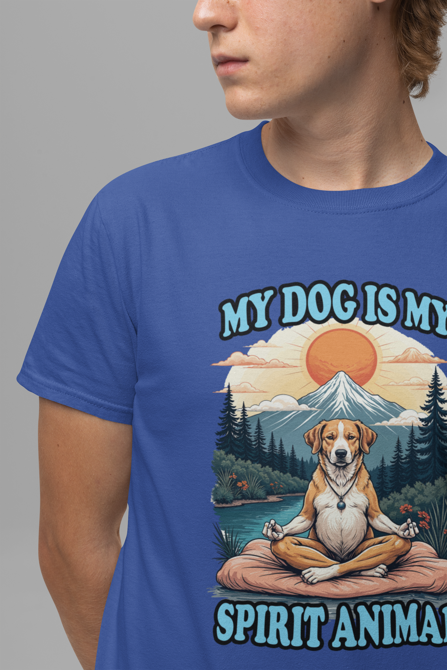 My Dog Is My Spirit Animal T-Shirt – Meditating Dog Nature Graphic Tee