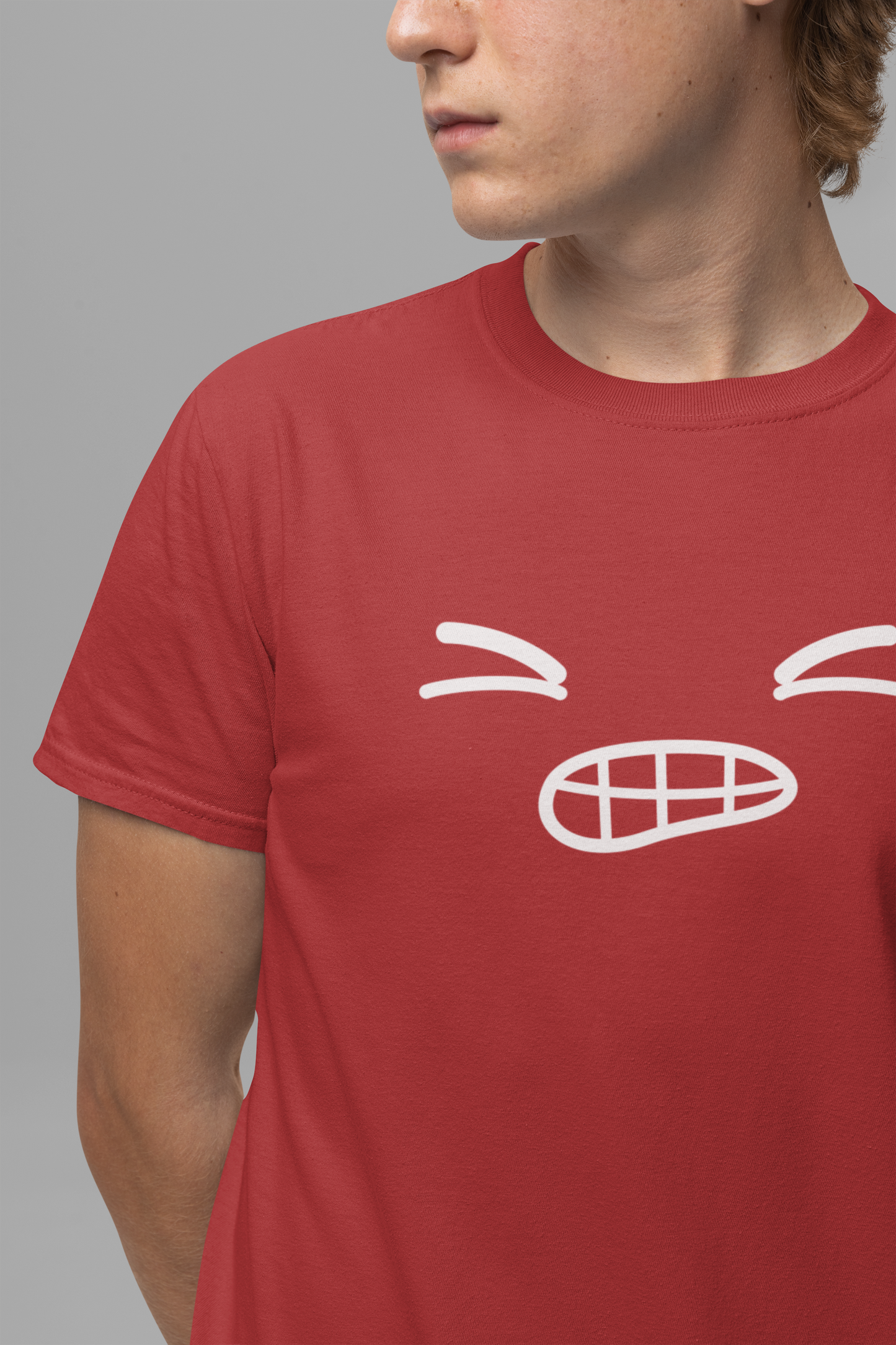Minimalist Bold Expression T-Shirt – Black Tee with Bold Face Graphic