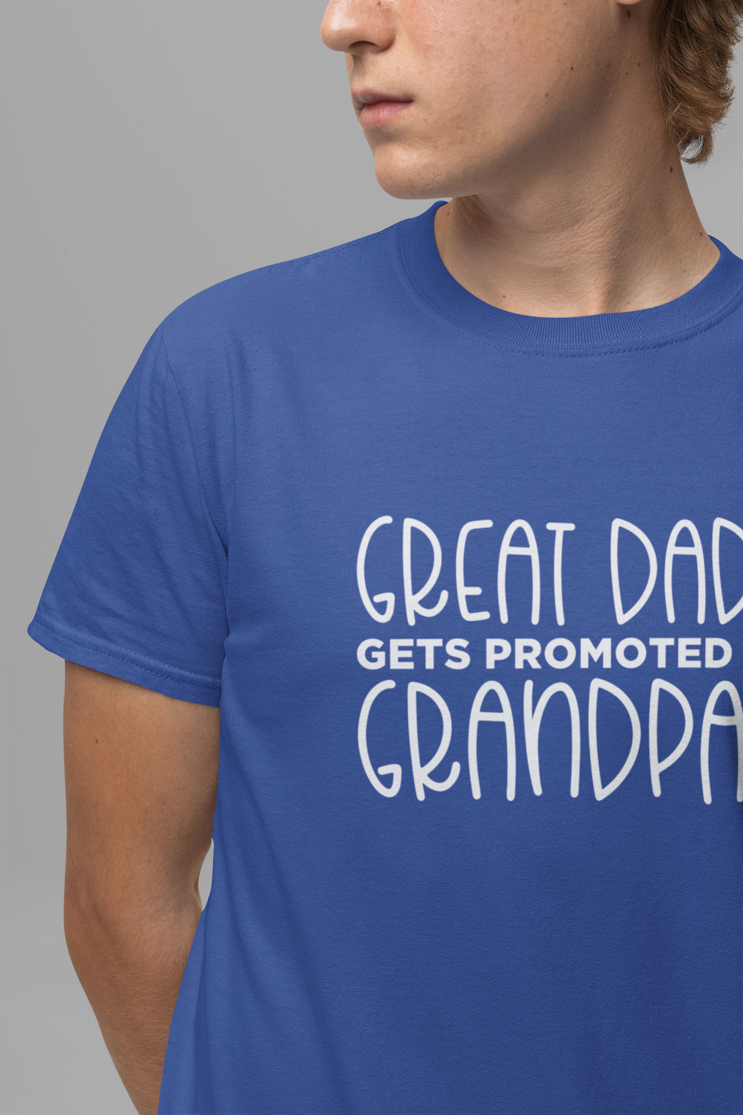 Great Dads Get Promoted to Grandpas T-Shirt – Proud Grandpa Promotion Tee
