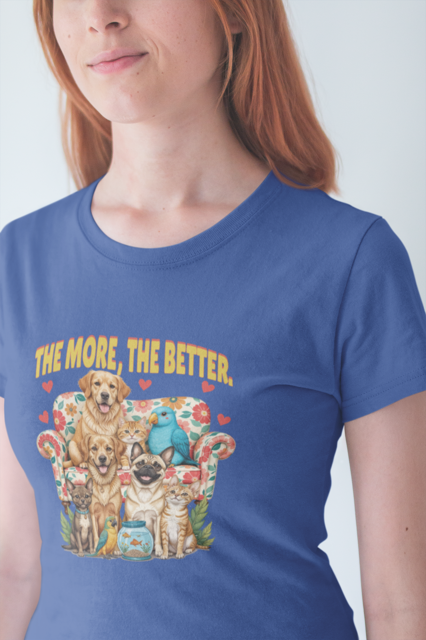 The More Paws The Better Shirt Funny Pet Family Tee for Multi Pet Homes and Animal Lovers Who Think More Fur Equals More Joy