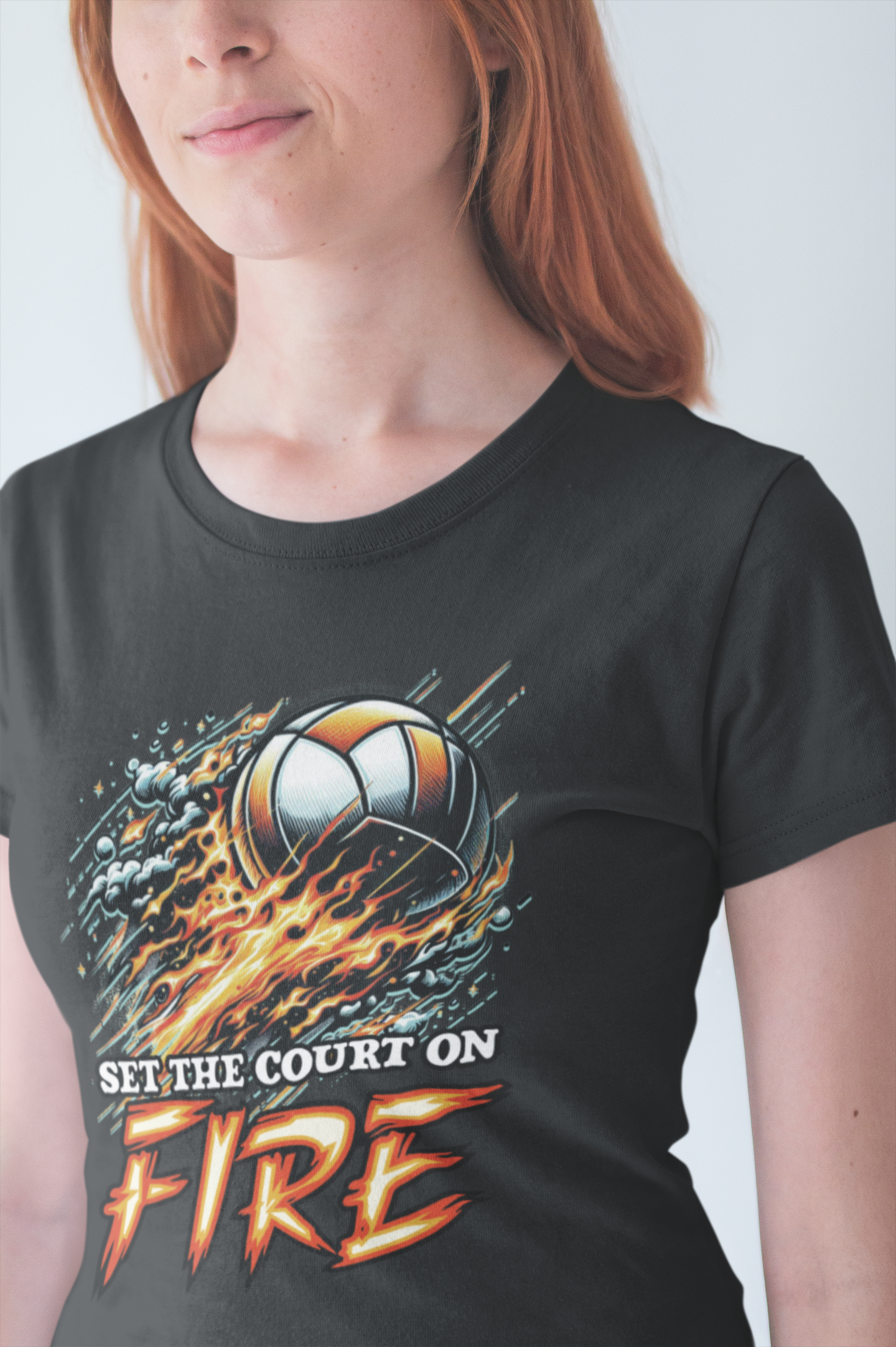 Volleyball Flames T-Shirt