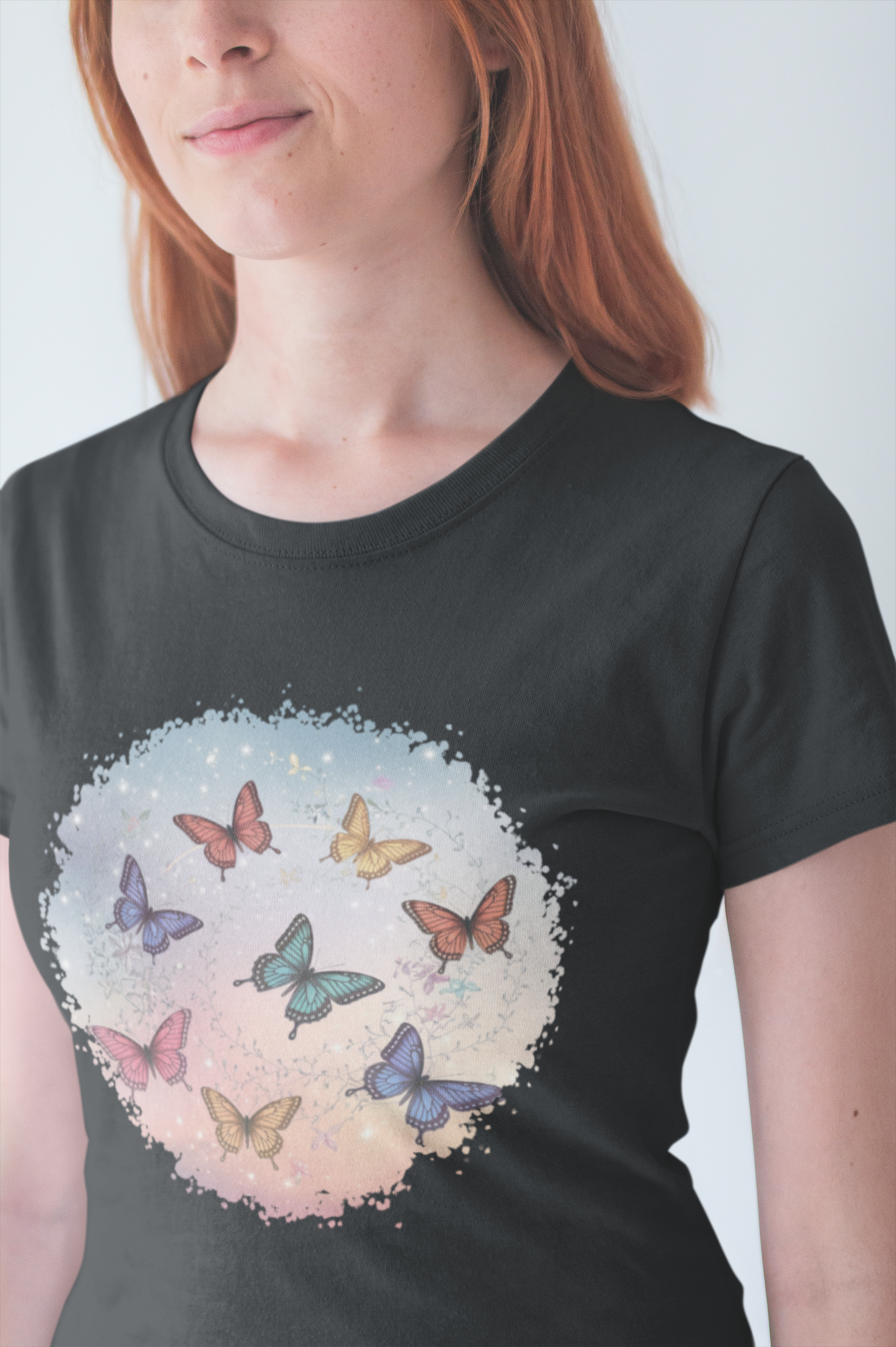 Butterfly Ballet Spiral Graphic T-Shirt