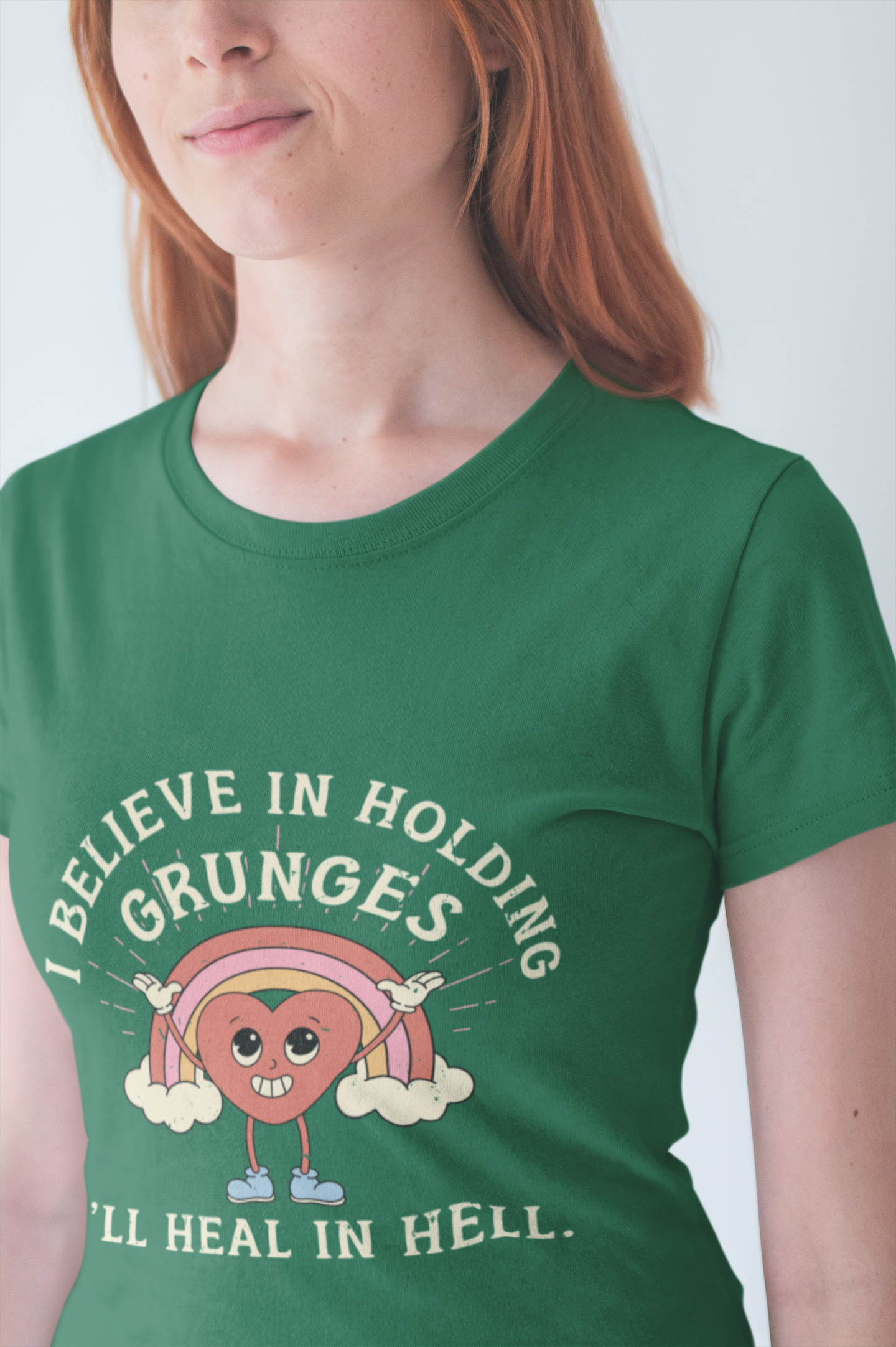 Worried Heart Rainbow T-Shirt – Bold Emotional Graphic Humor Tee