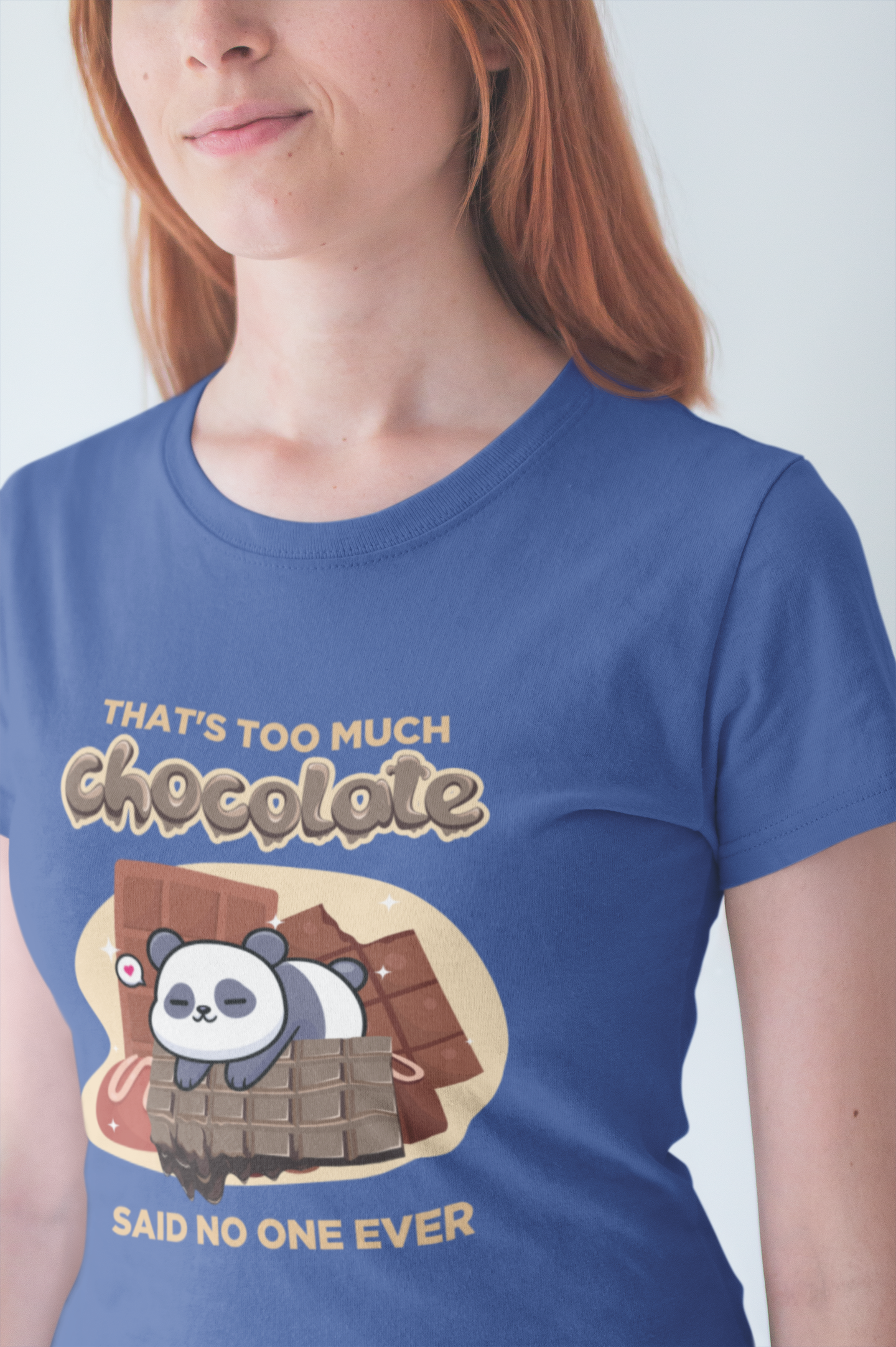That’s Too Much Chocolate Said No One Ever T-Shirt – Adorable Baby Panda with Chocolate Graphic Tee
