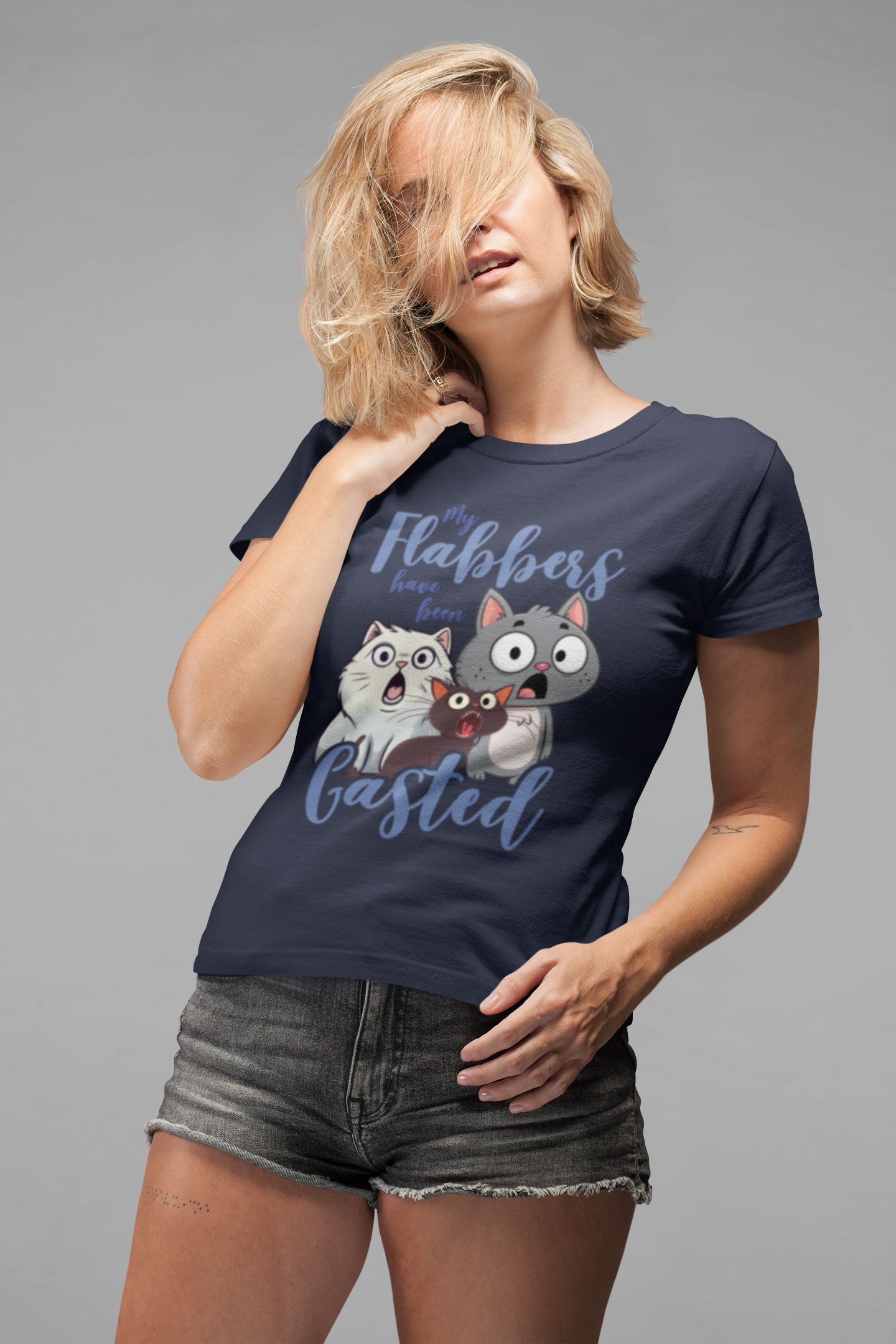 My Flabbers Have Been Gasted T-Shirt – Surprised Cats Funny Graphic