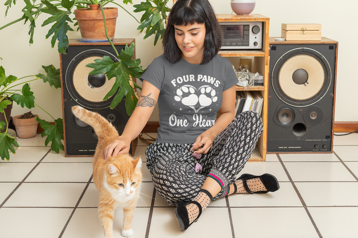 Four Paws, One Heart T-Shirt
