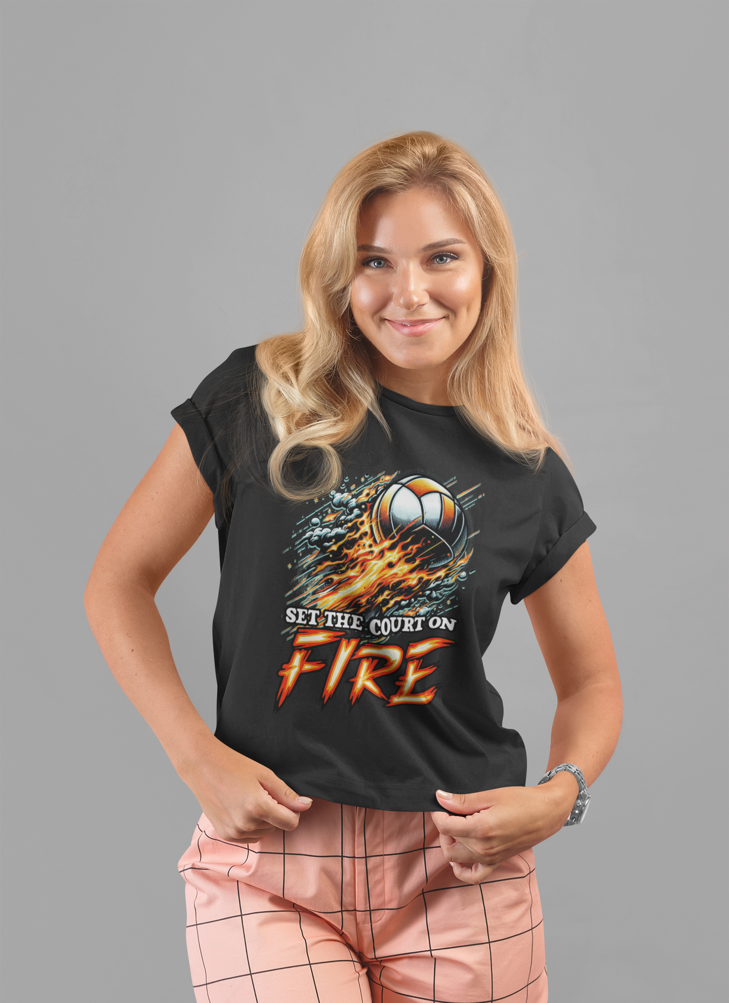 Volleyball Flames T-Shirt