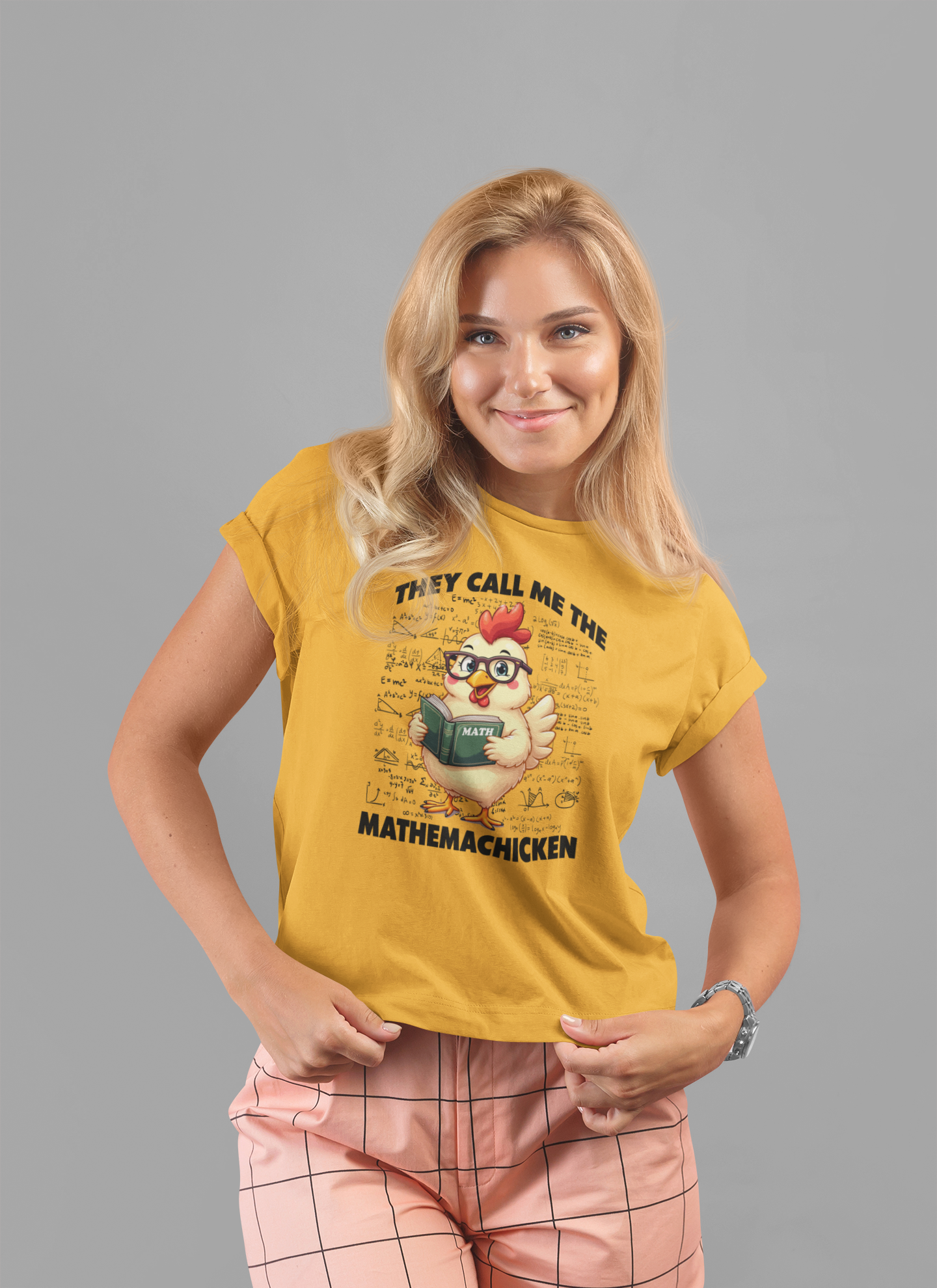Math Lover Chicken T-Shirt – Geeky Poultry and Equations Design