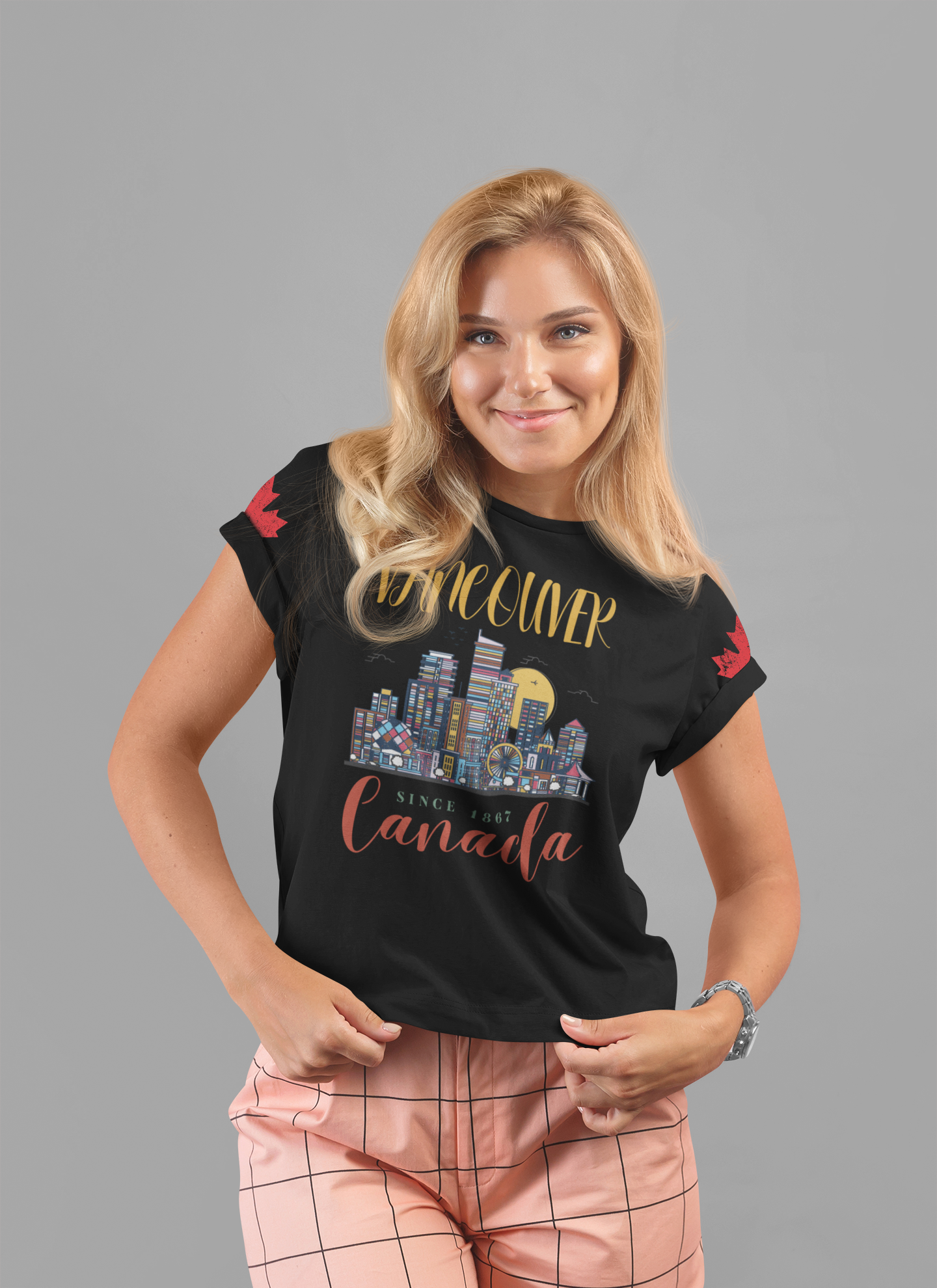Vancouver Skyline Canada Since 1867 T-Shirt