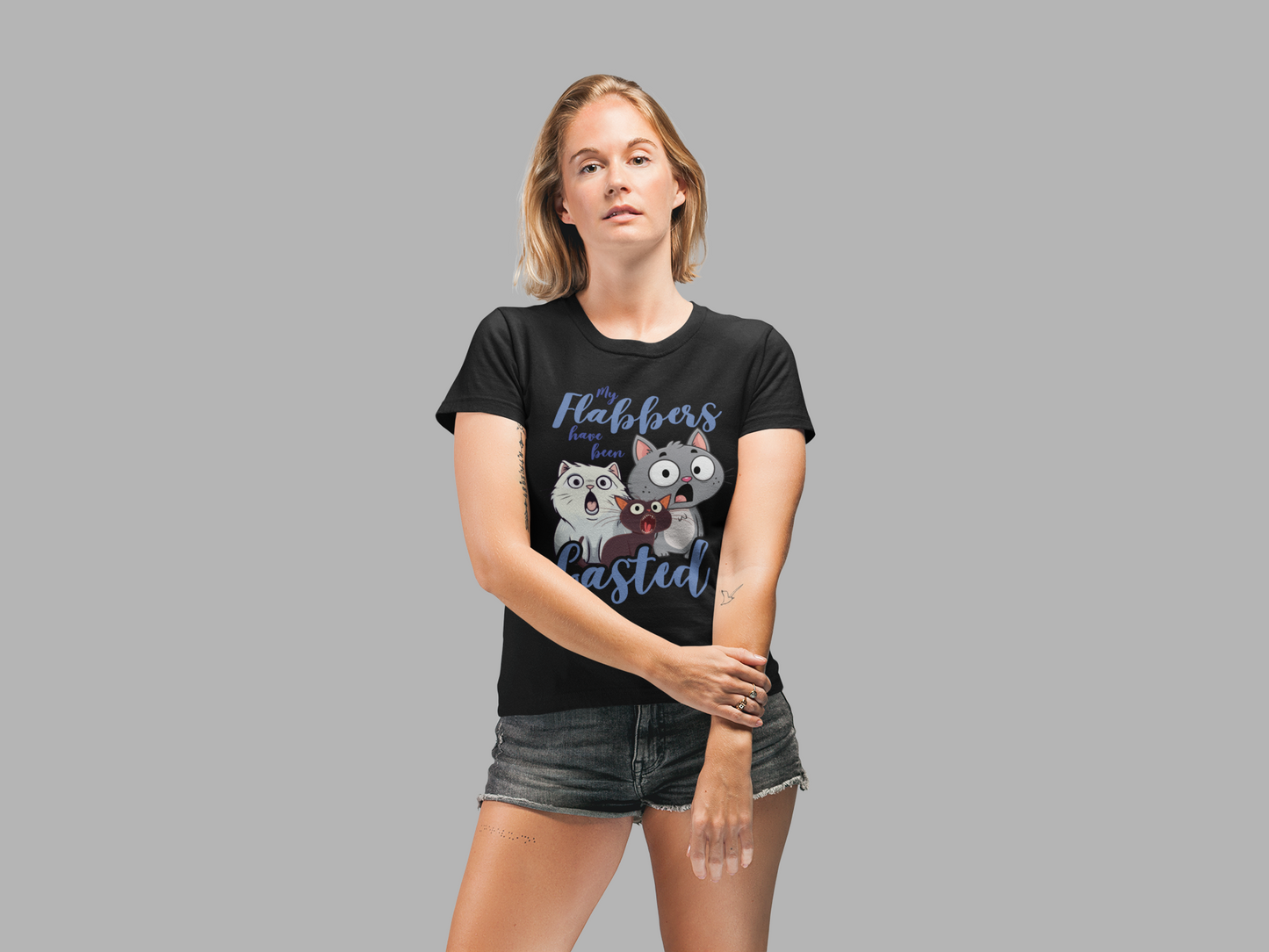 My Flabbers Have Been Gasted T-Shirt – Surprised Cats Funny Graphic