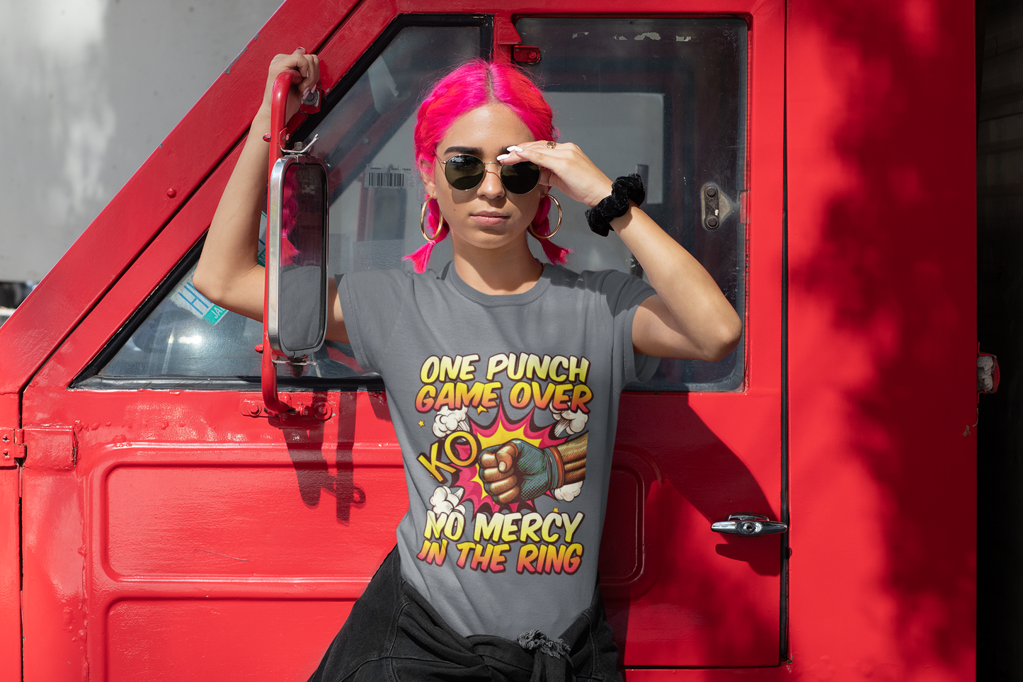 One Punch KO – Game Over No Mercy Power Punch Boxing Graphic T-Shirt