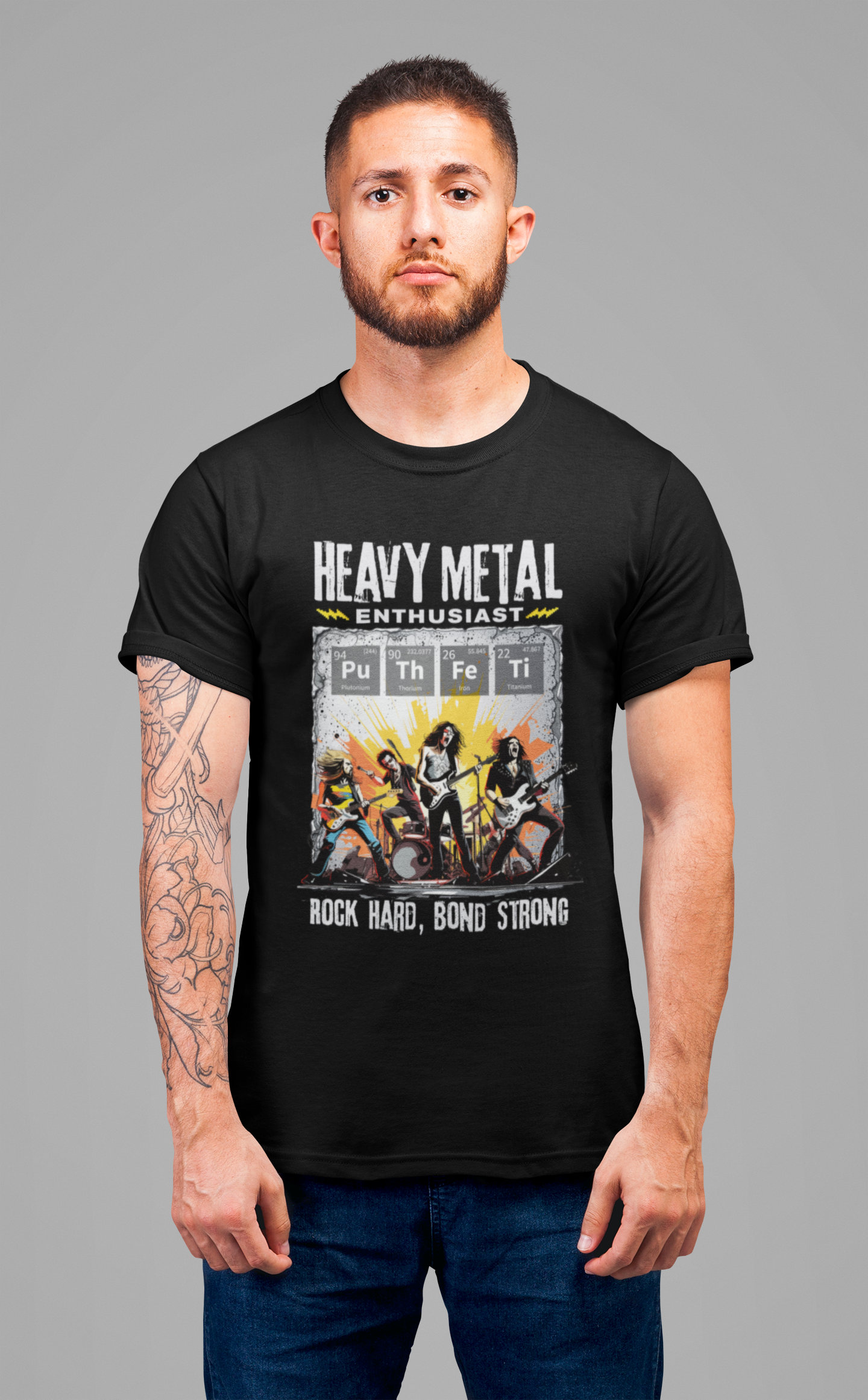 Heavy Metal Enthusiast Tee, Rock Vibes Shirt, Chemistry Pun Top, Science Humor Graphic Tee, Music + Science Gift