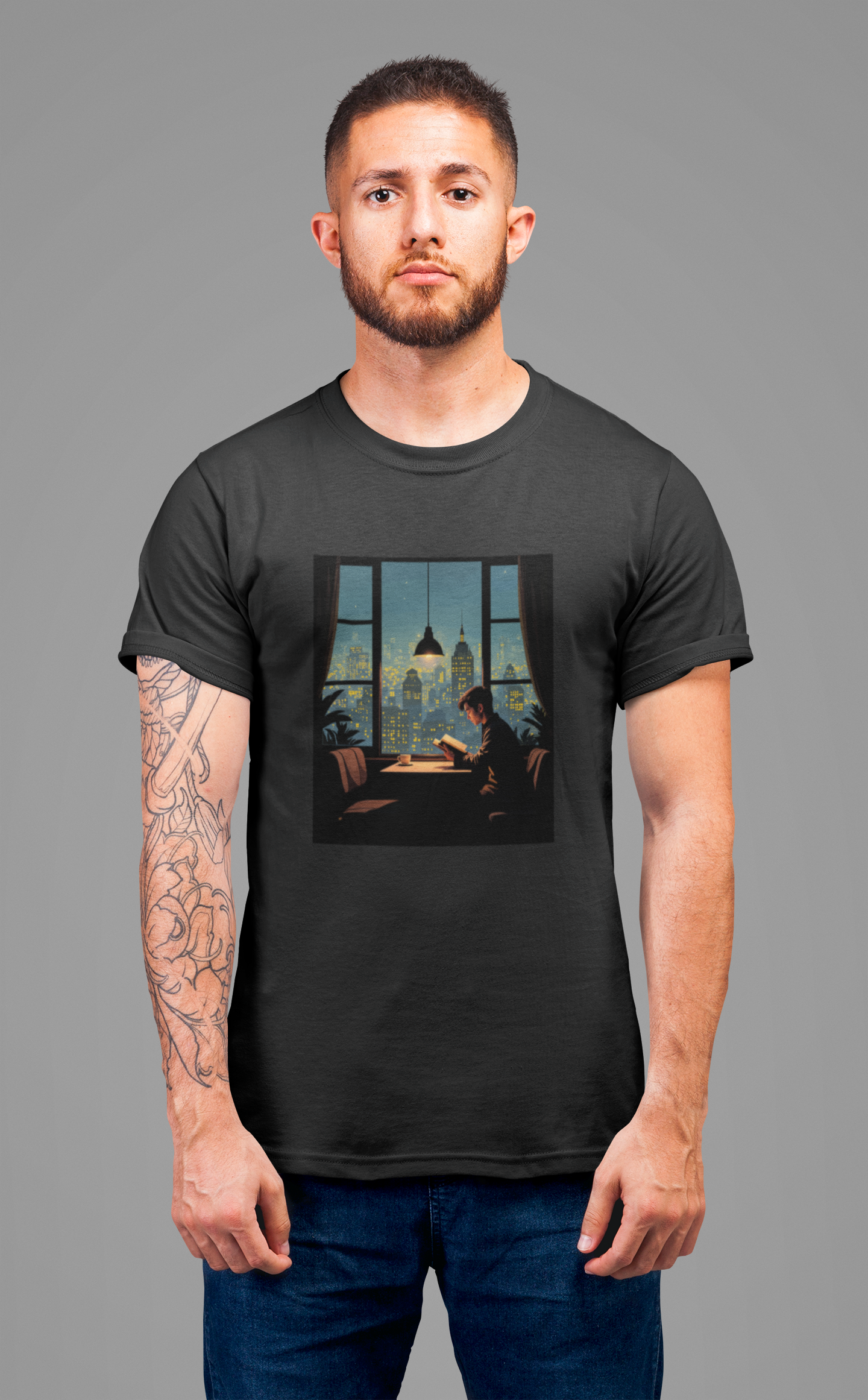Urban Nights Cozy Lights Window View City Dreamer Aesthetic T-Shirt