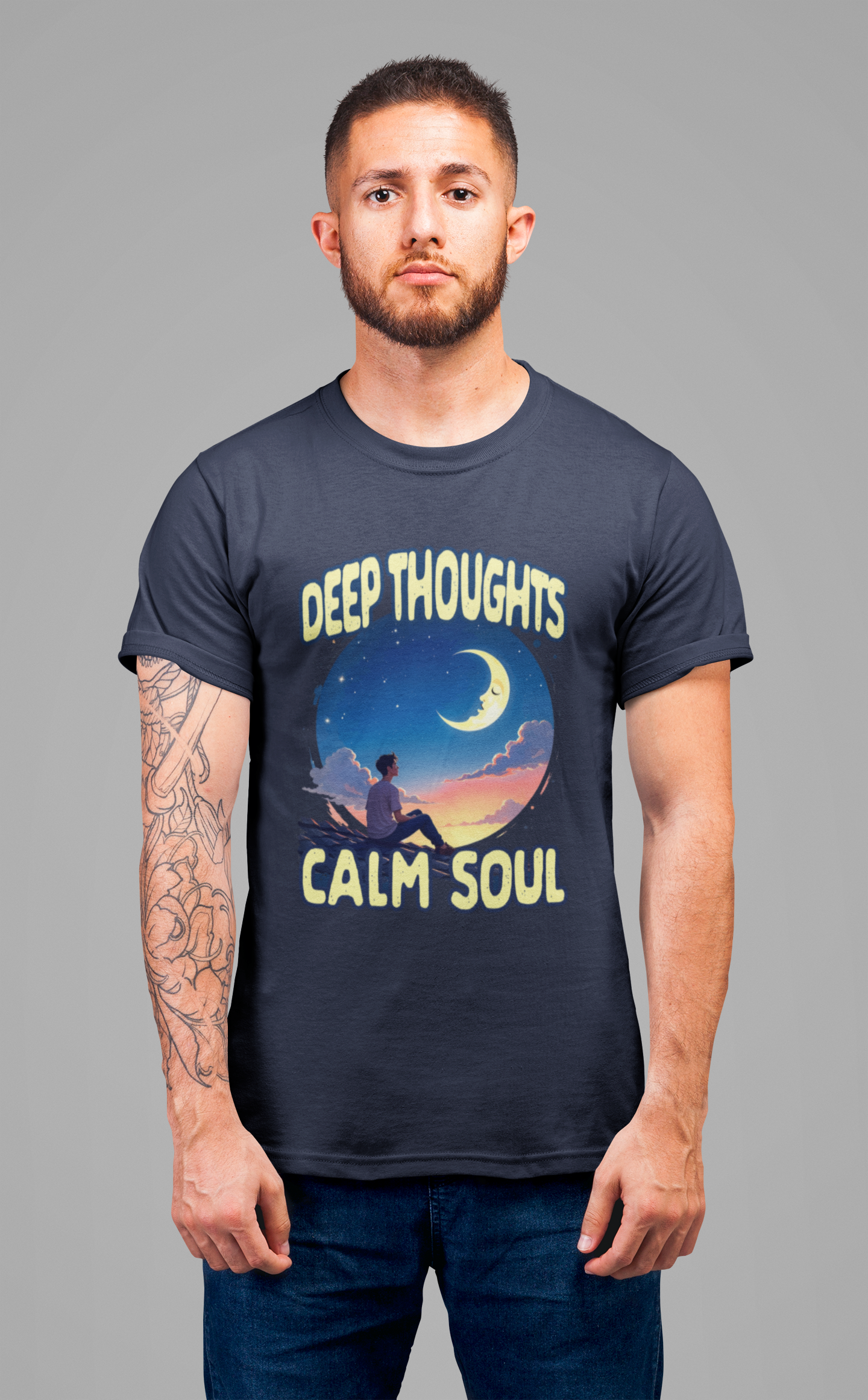 Midnight Thoughts Shirt Deep Thinker Aesthetic Tee for Overthinkers Night Owls Poets and Anyone Whose Mind Comes Alive After Dark