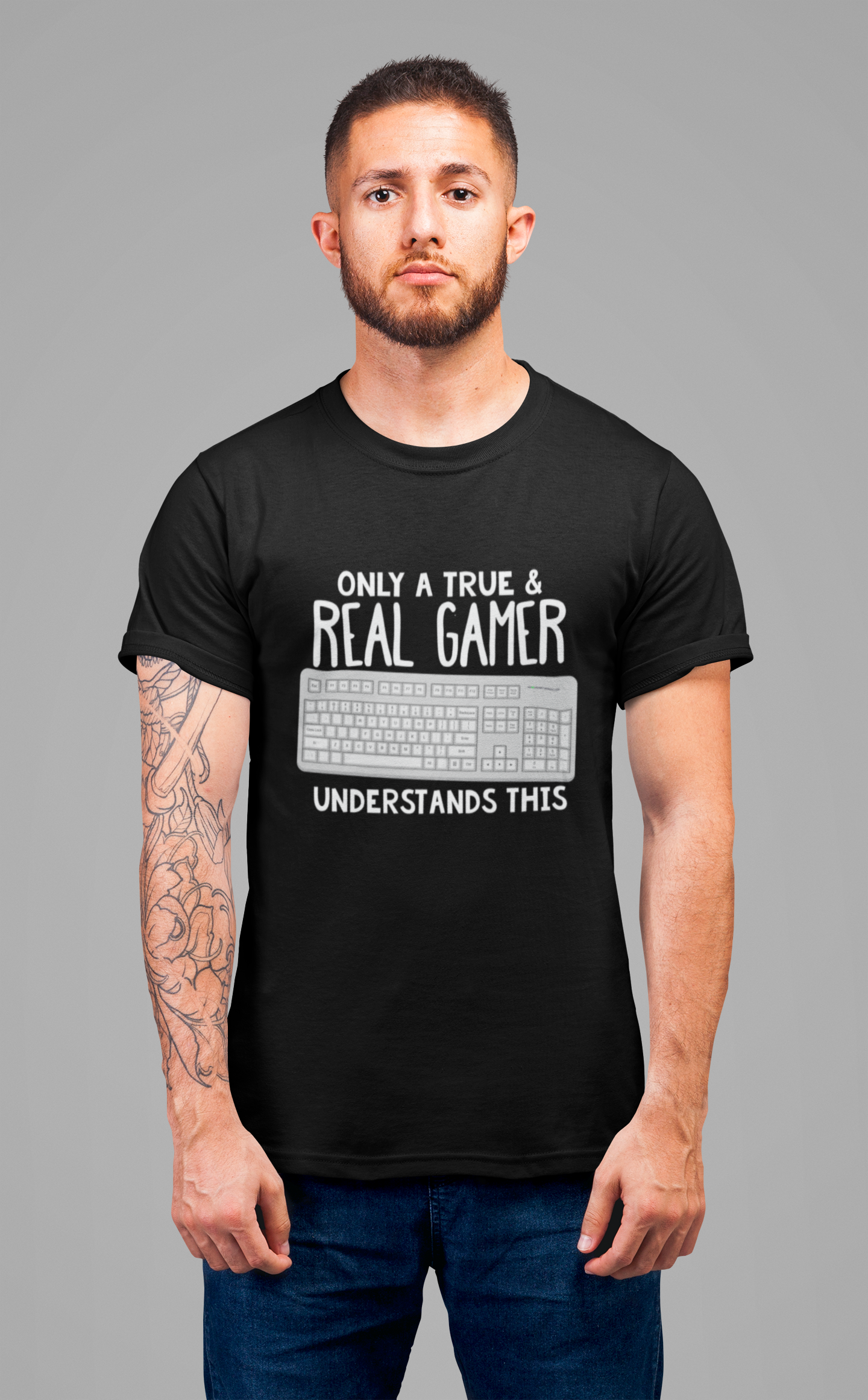 Only A True And Real Gamer Understands This Tshirt Used Keyboard Gamer Graphic