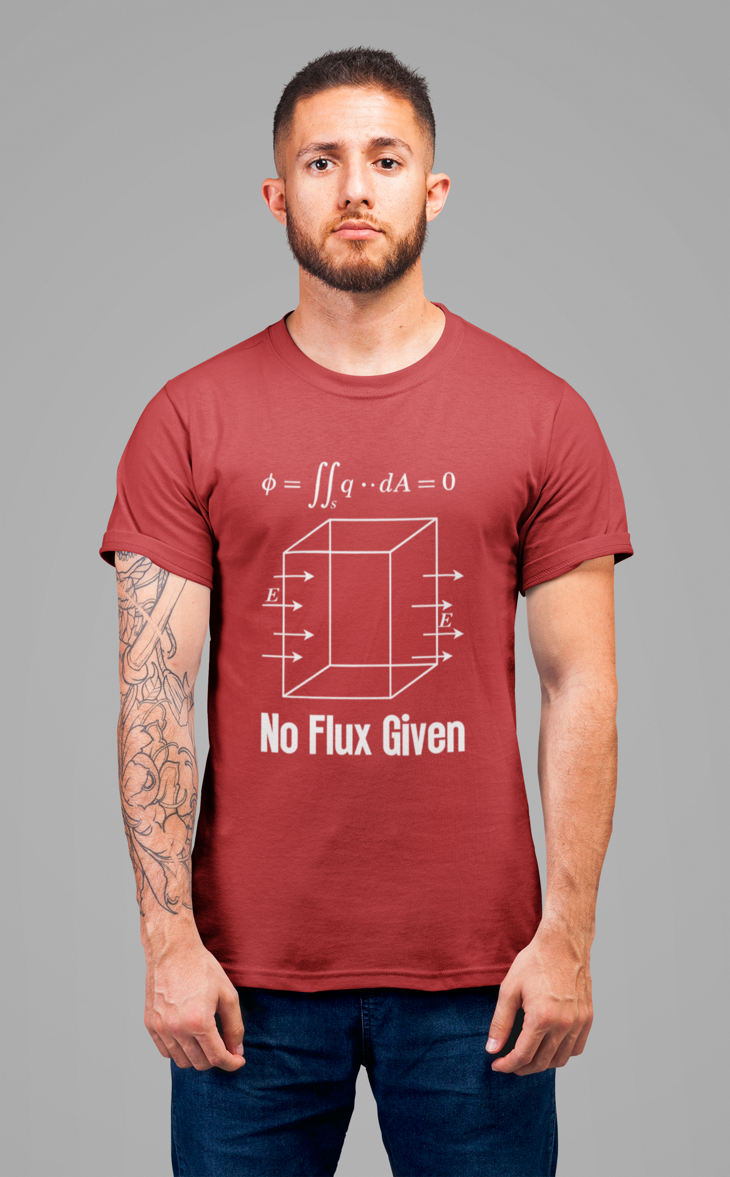 No Flux Given Science T-Shirt – Sarcastic Physics Equation Tee