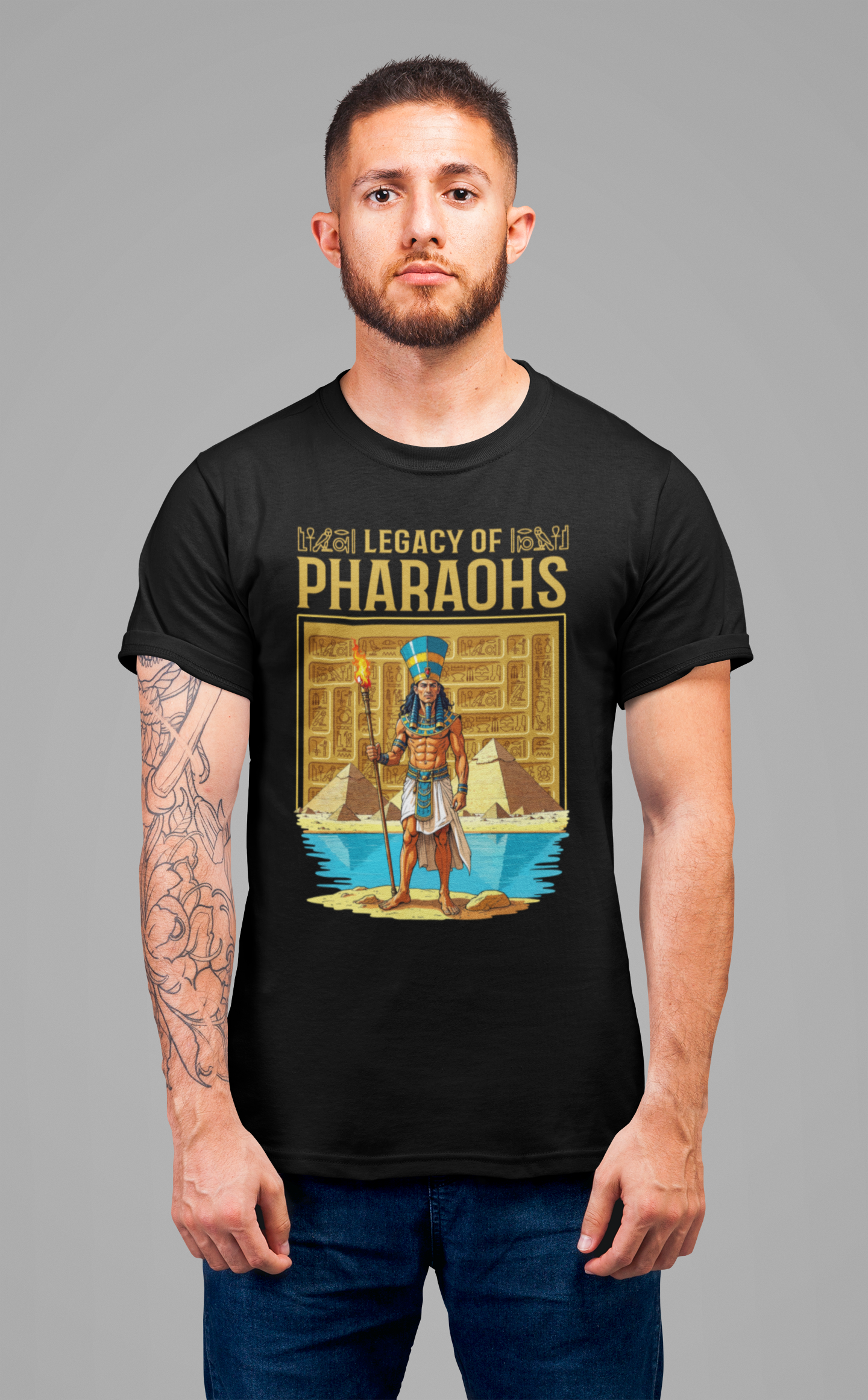 Legacy of Pharaohs Tee, Egyptian History Shirt, Ancient Kings Graphic Tee, Pyramid Power Top, Royal Heritage Gift