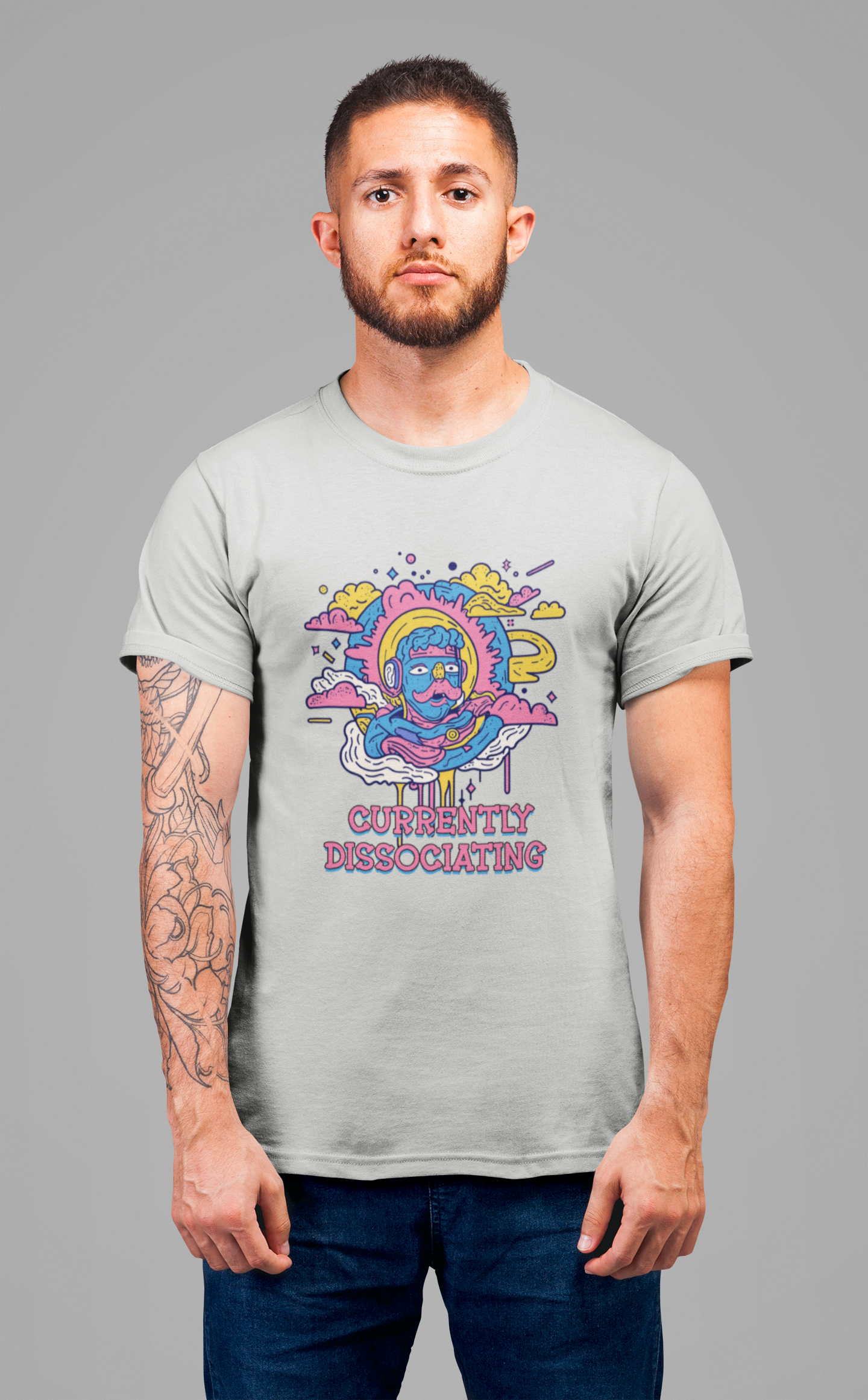 Currently Dissociating – Visually Detached from Reality or Oneself Graphic T-Shirt