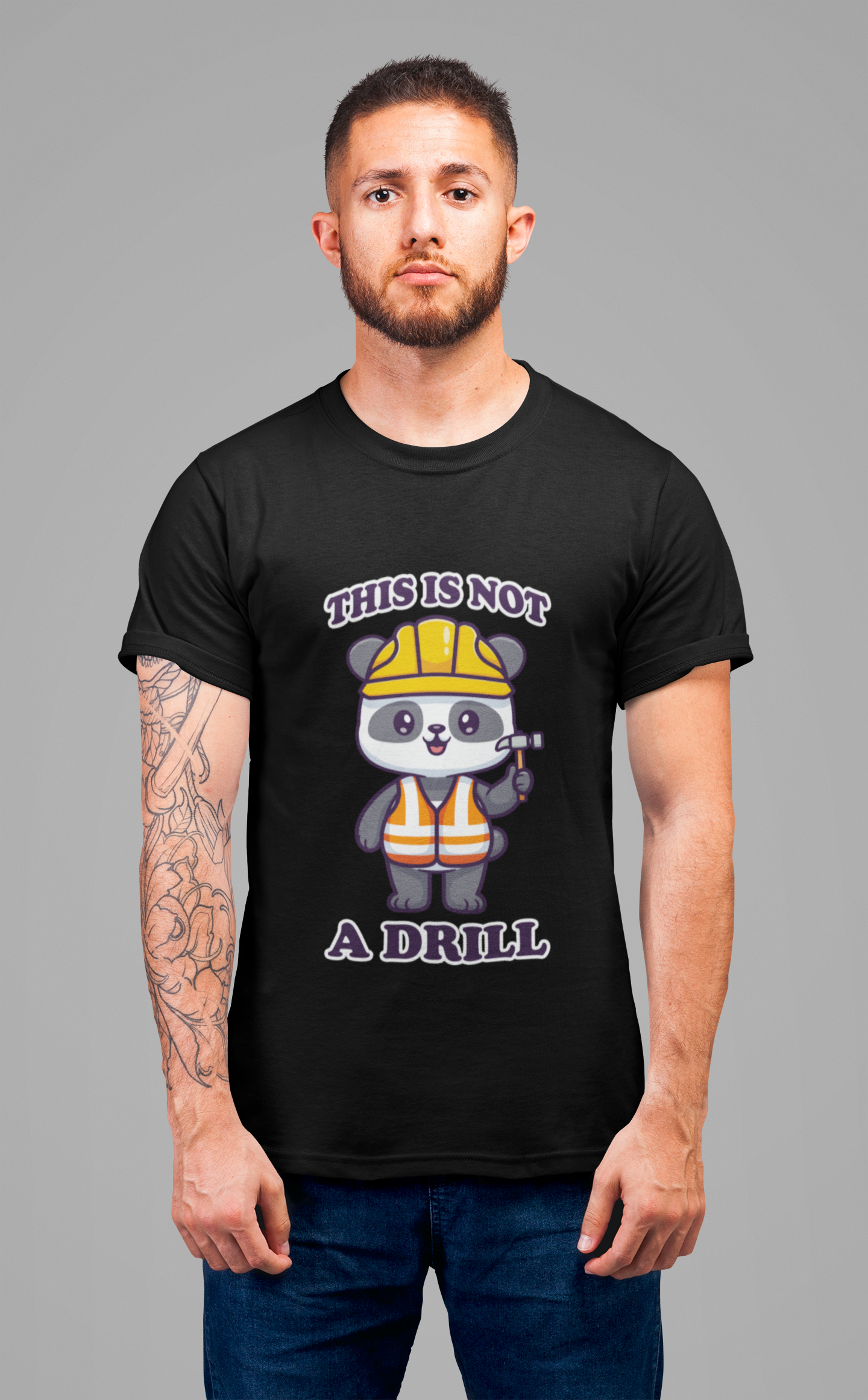 This Is Not a Drill T-Shirt – Cute Puppy Construction Worker Graphic Tee