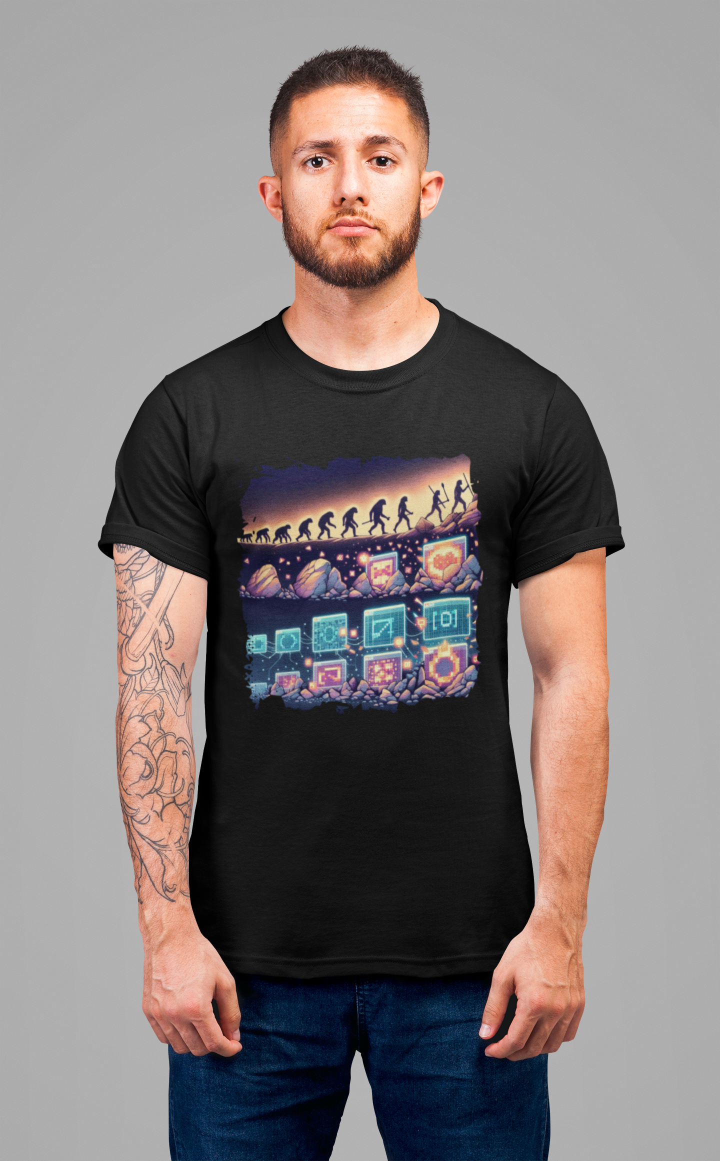 Cave Art to NFTs: The Evolution of Creativity Tshirt