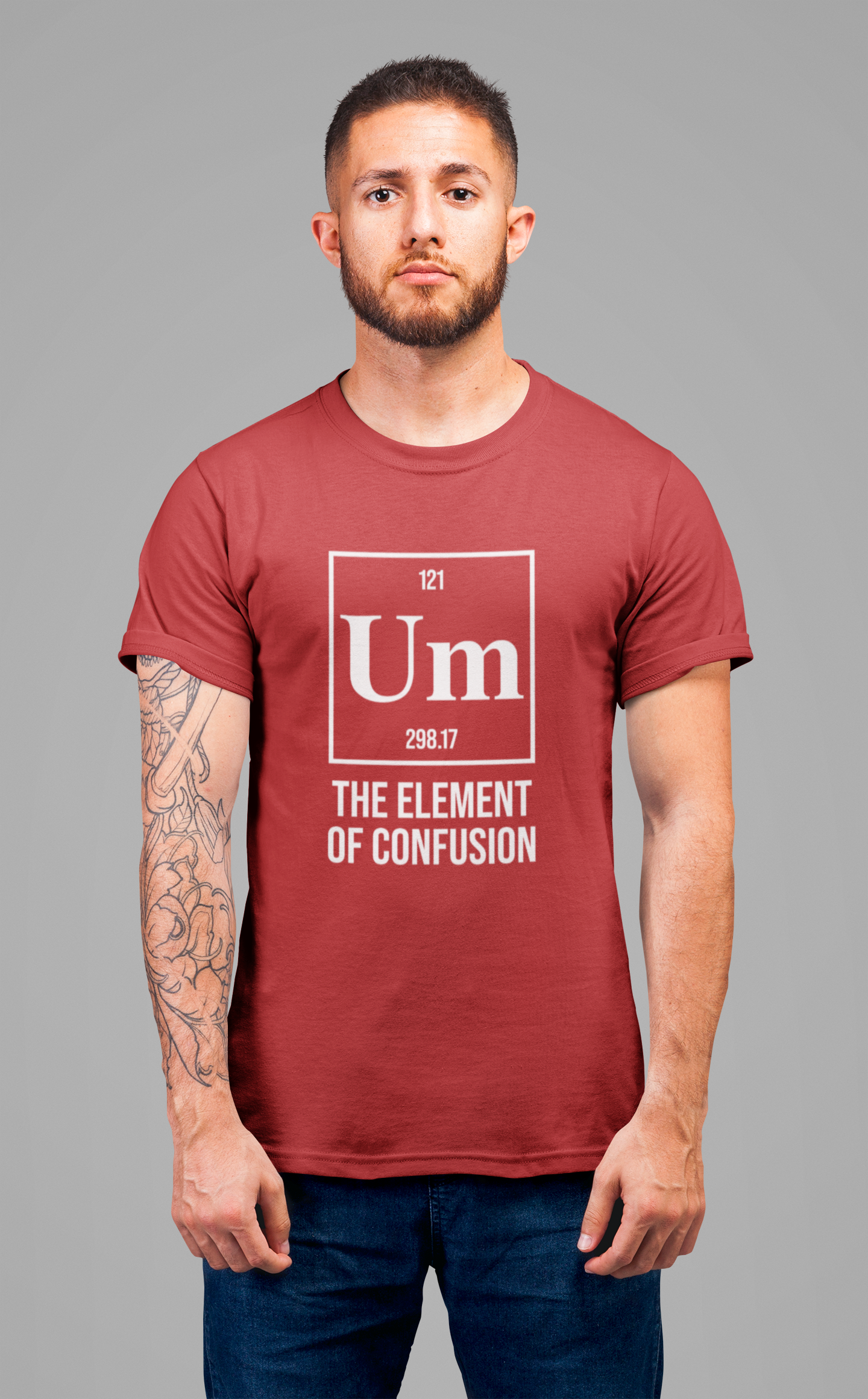 UM Element of Confusion Shirt – Chemistry Periodic Table Pun