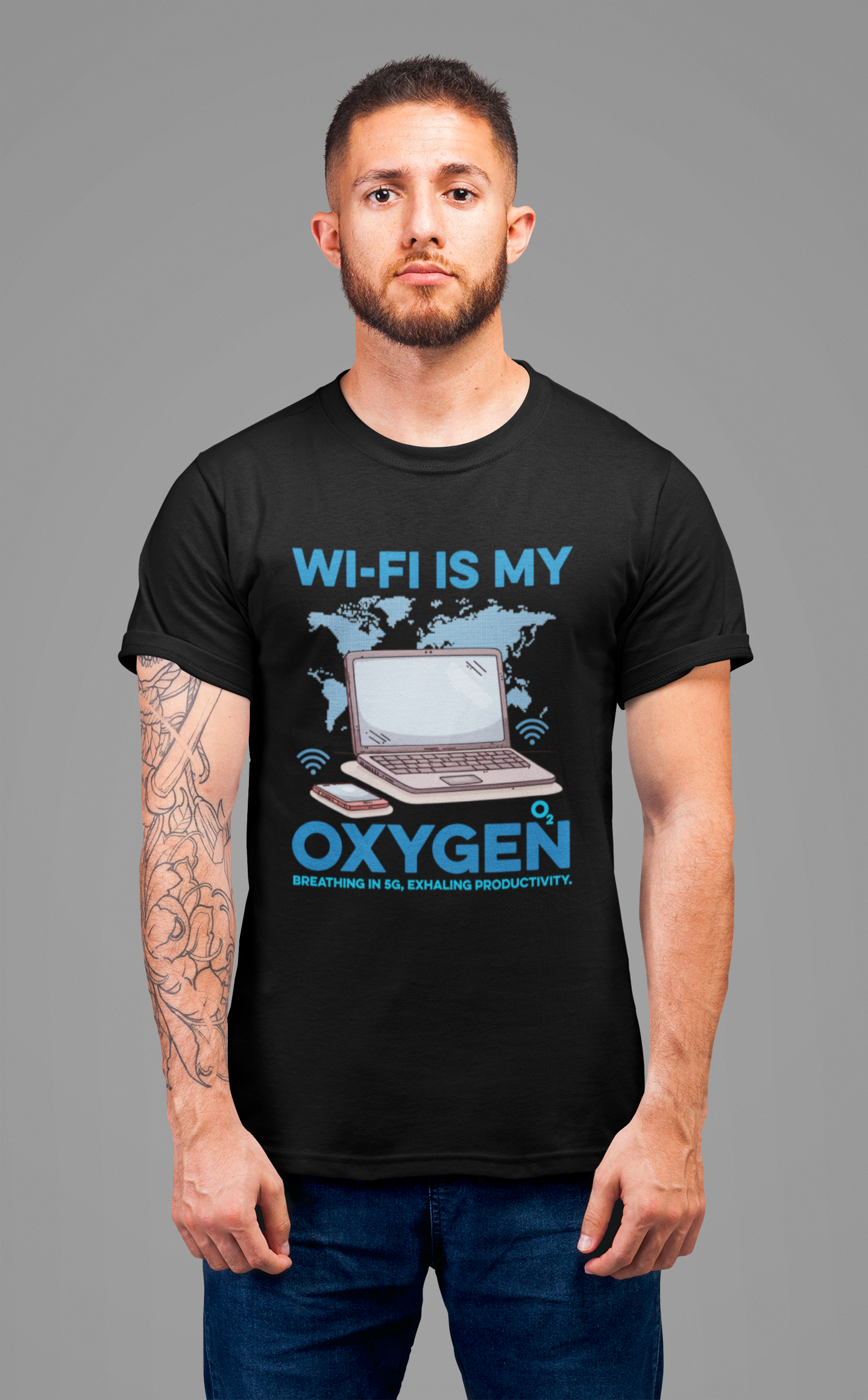 Wi Fi is My Oxygen Official Graphic Statement Tee for Bold Minds, Modern Thinkers, and Everyday Expression Everywhere