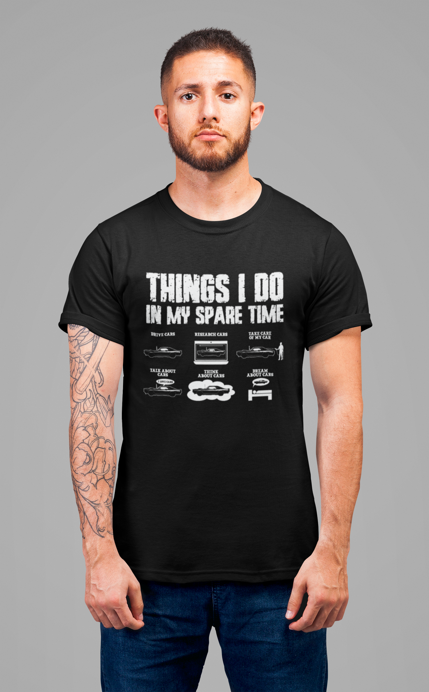 Things I Do In My Spare Time T-Shirt – Funny Car Lover Graphic Tee