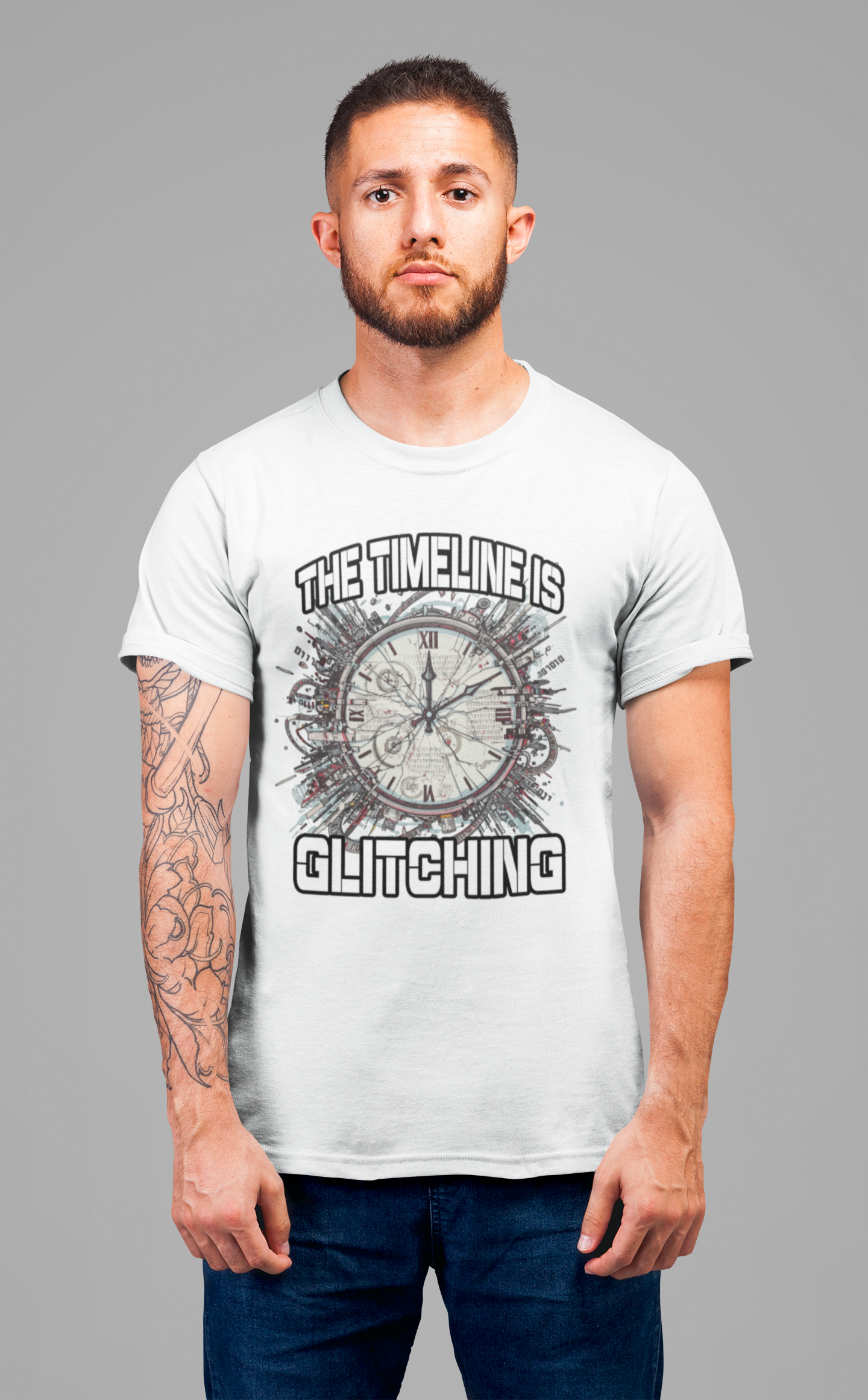 The Timeline is Glitching Tee, Sci-Fi Reality Error Shirt, Alternate Universe Humor Tee, Time Travel Nerd Gift Top