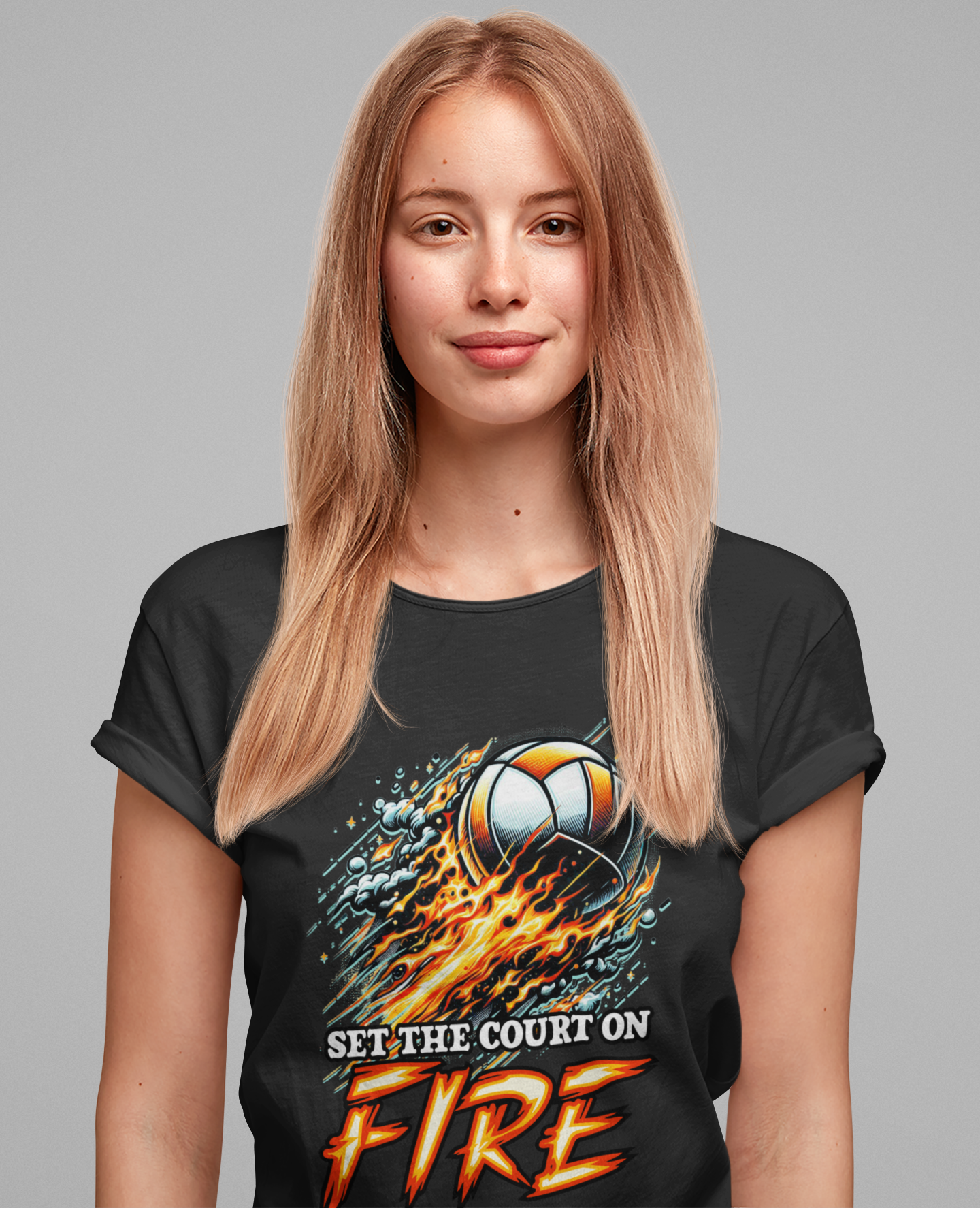 Volleyball Flames T-Shirt