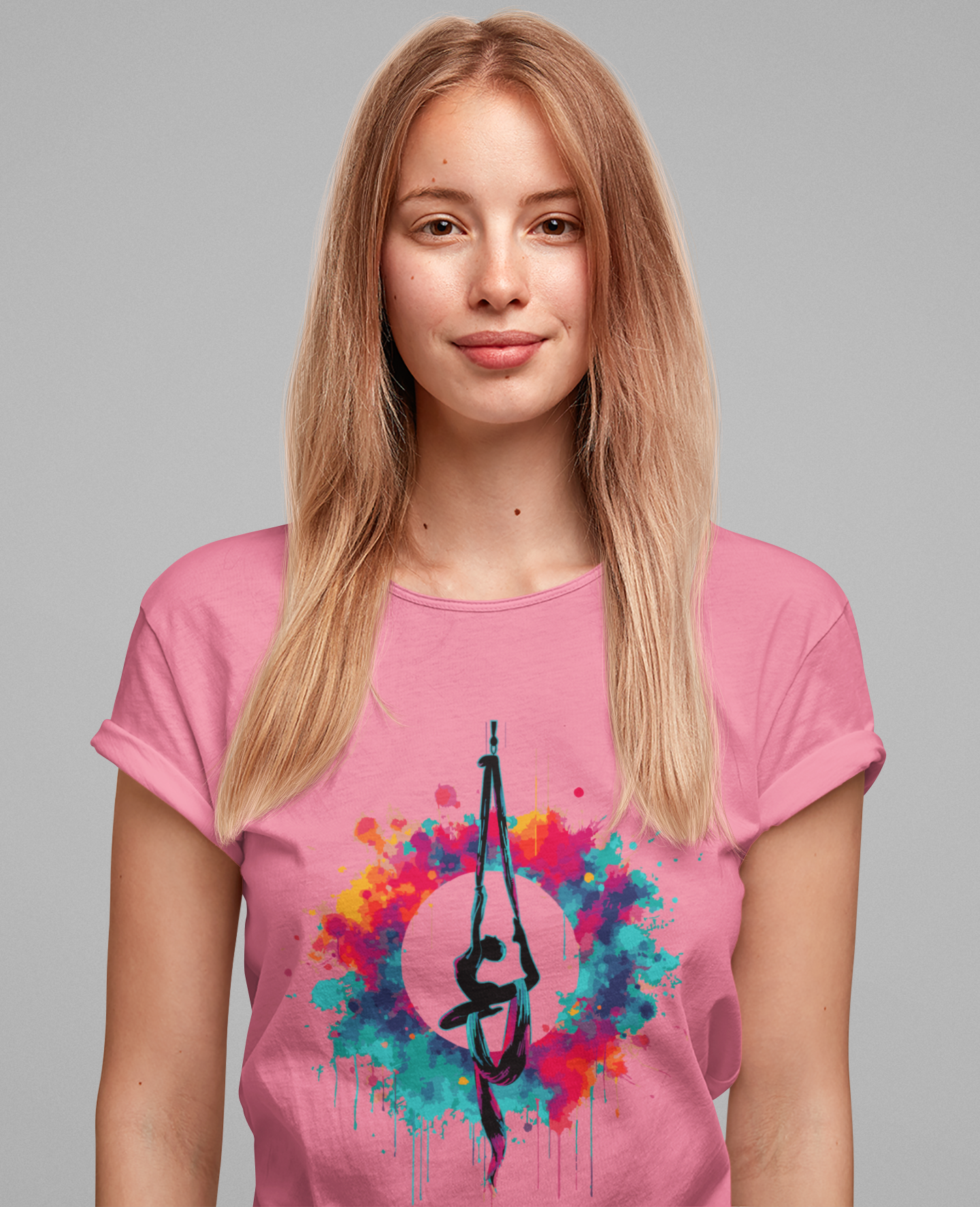 Aerialist Colorsplash Aerial Yoga Artistic Movement T-Shirt