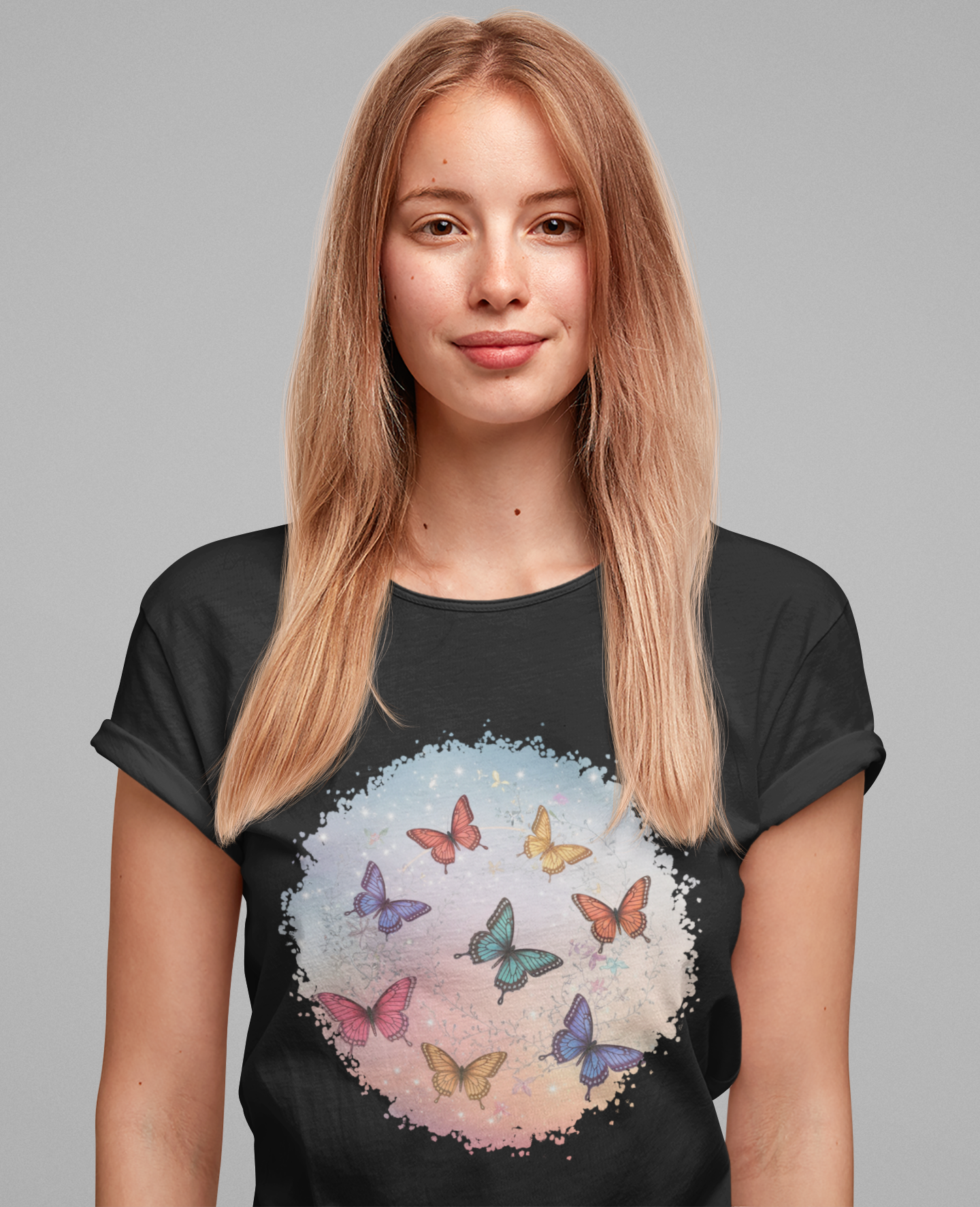 Butterfly Ballet Spiral Graphic T-Shirt