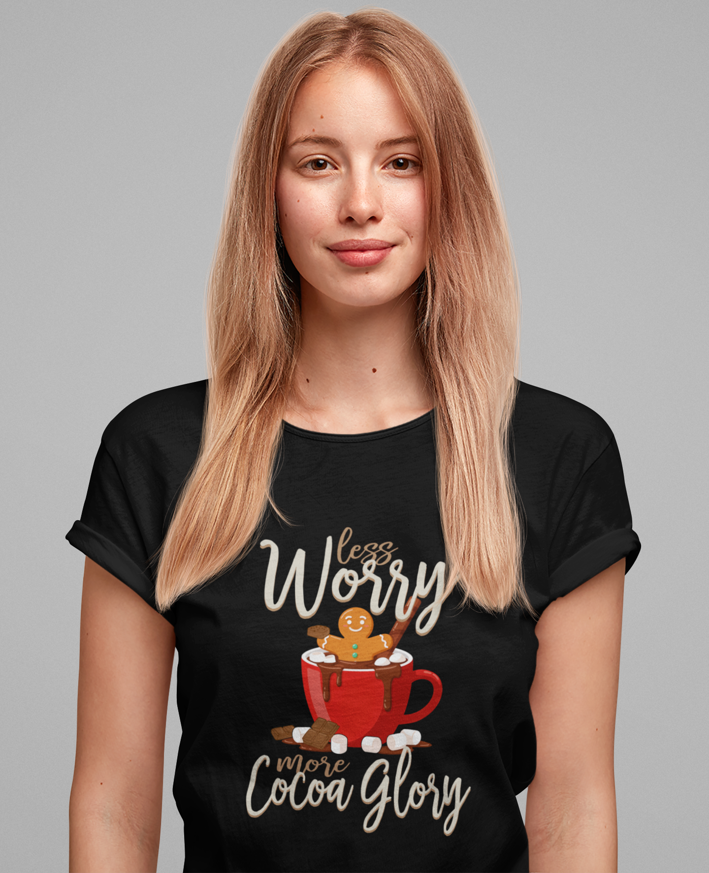 Less Worry More Cocoa Glory Tee, Chocolate Comfort Shirt, Sweet Mood Graphic Tee, Cozy Treat Top, Calm and Cozy Gift
