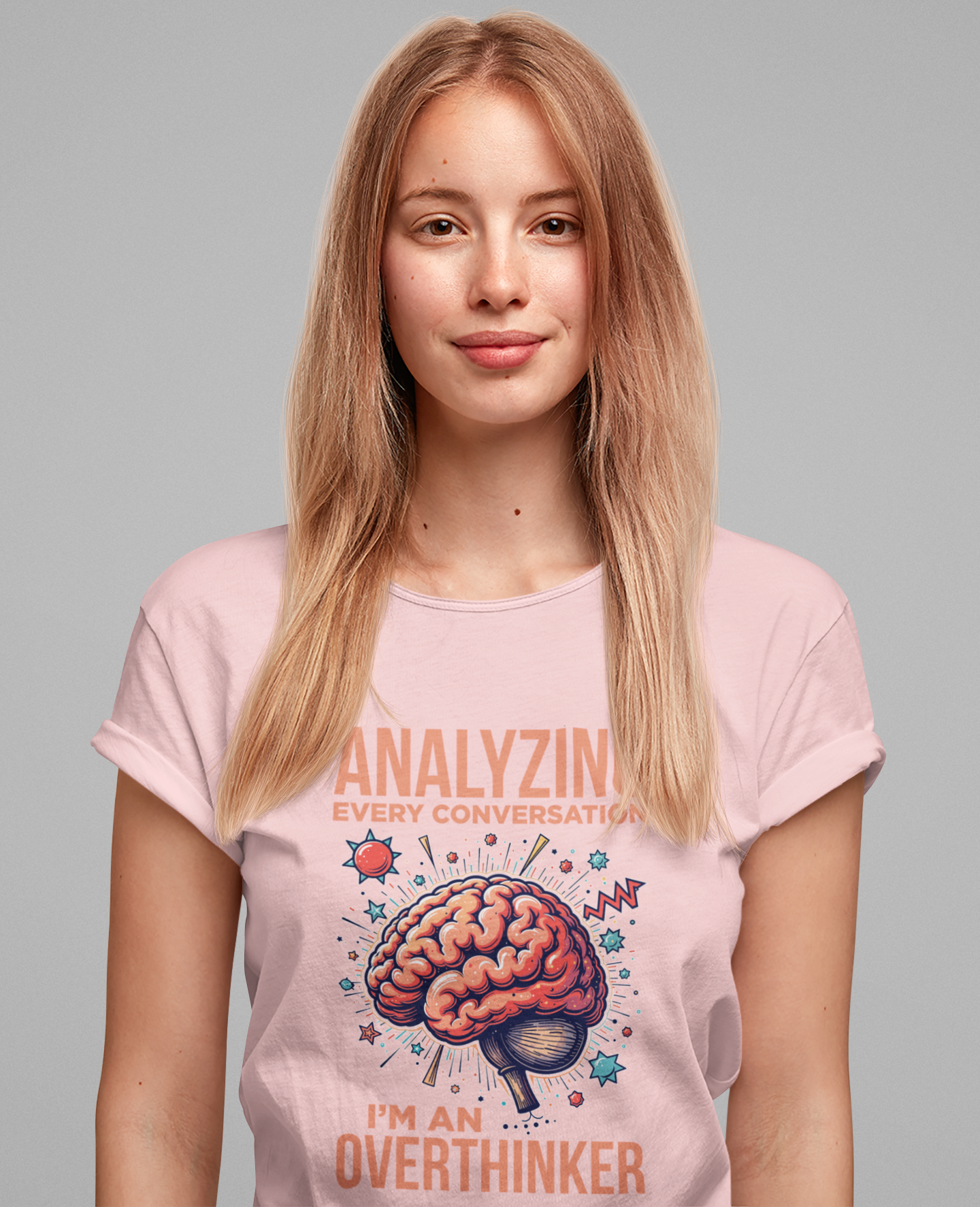 Can’t Talk I’m Busy Overthinking Tee, Mental Spiral Shirt, Anxious Brain Humor Tee, Self Aware Graphic, Relatable Mood Gift