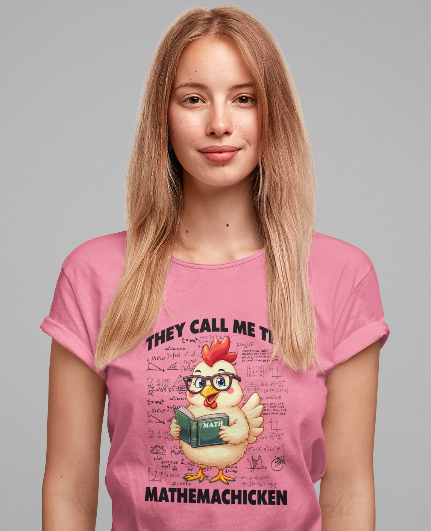 Math Lover Chicken T-Shirt – Geeky Poultry and Equations Design