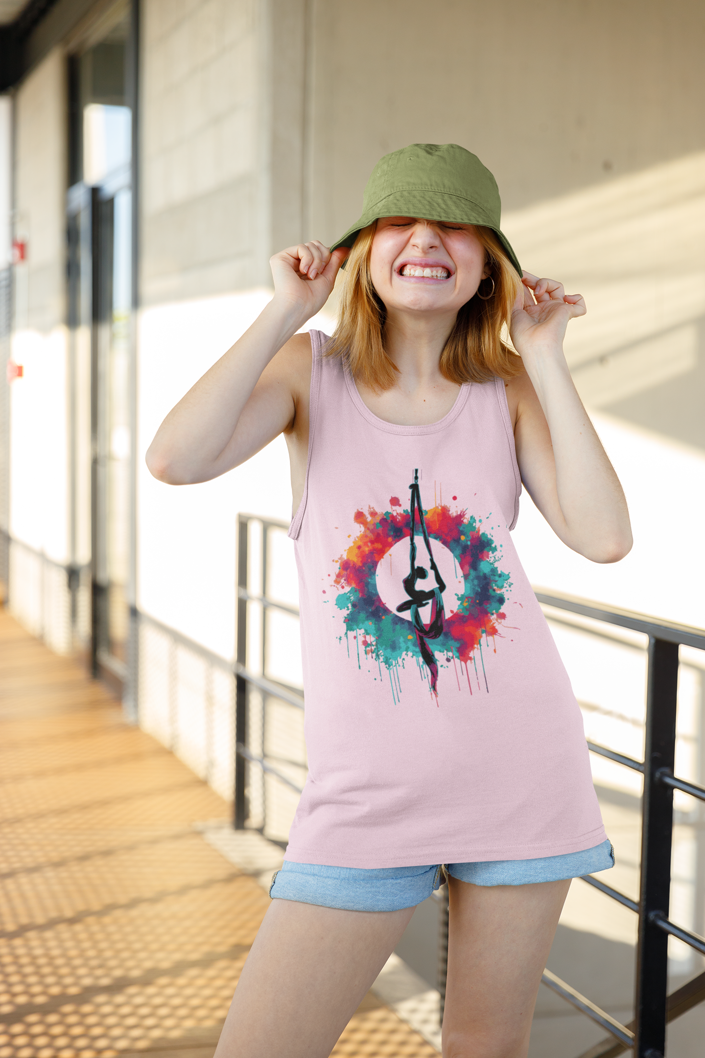 Aerialist Colorsplash - Vibrant Aerial Yoga & Dance Tank Top