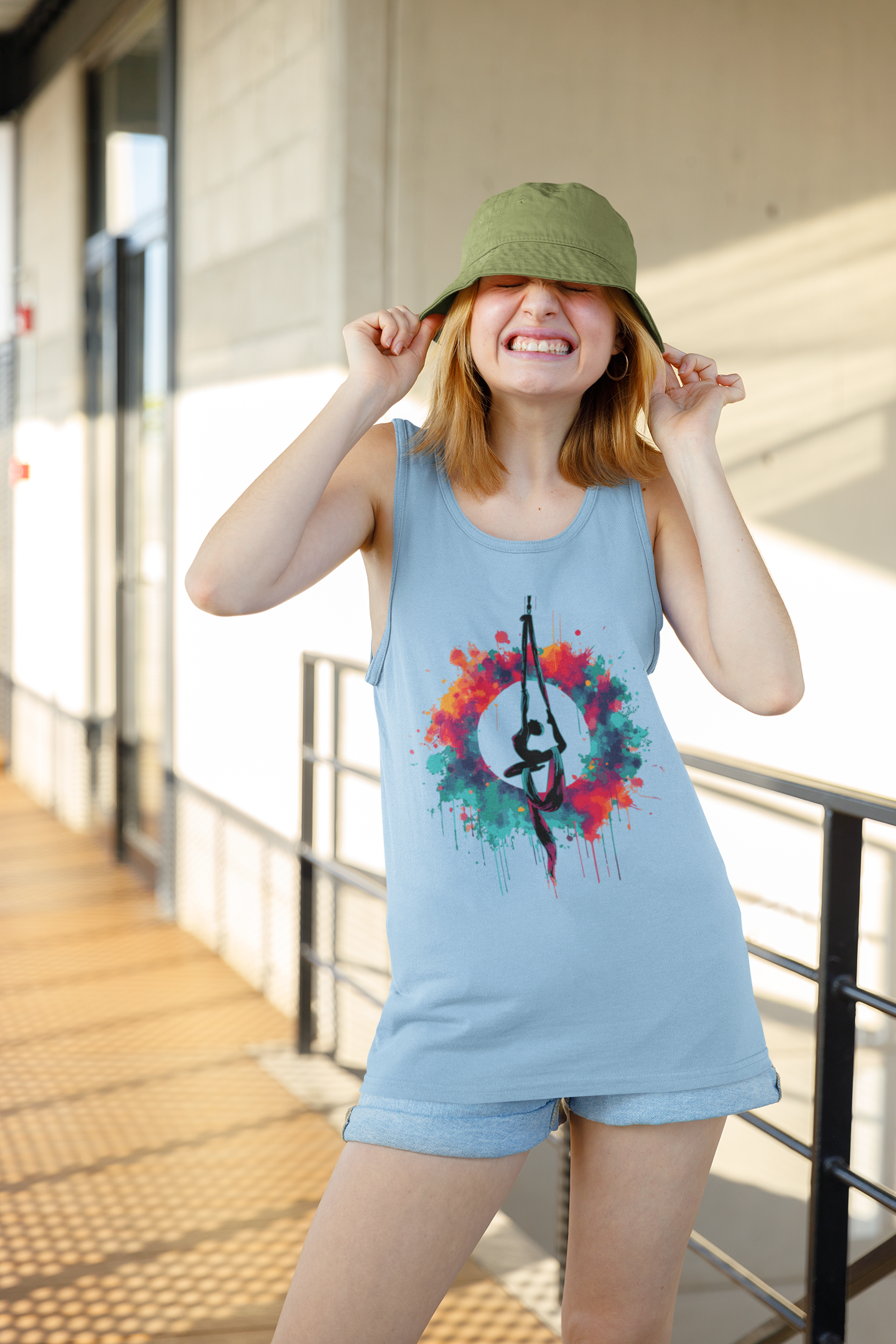 Aerialist Colorsplash - Vibrant Aerial Yoga & Dance Tank Top