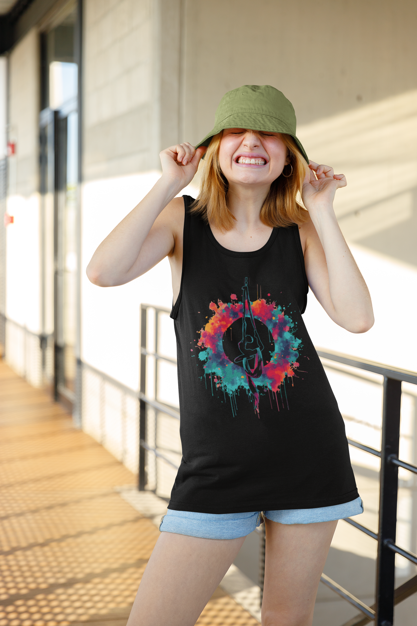 Aerialist Colorsplash - Vibrant Aerial Yoga & Dance Tank Top