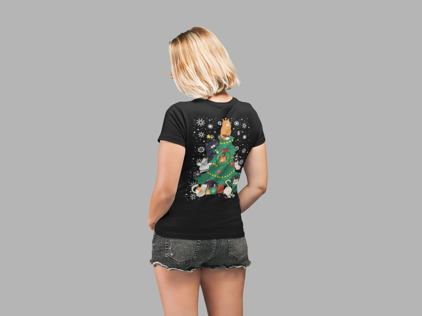 Christmas Cats Holiday Tree T-Shirt