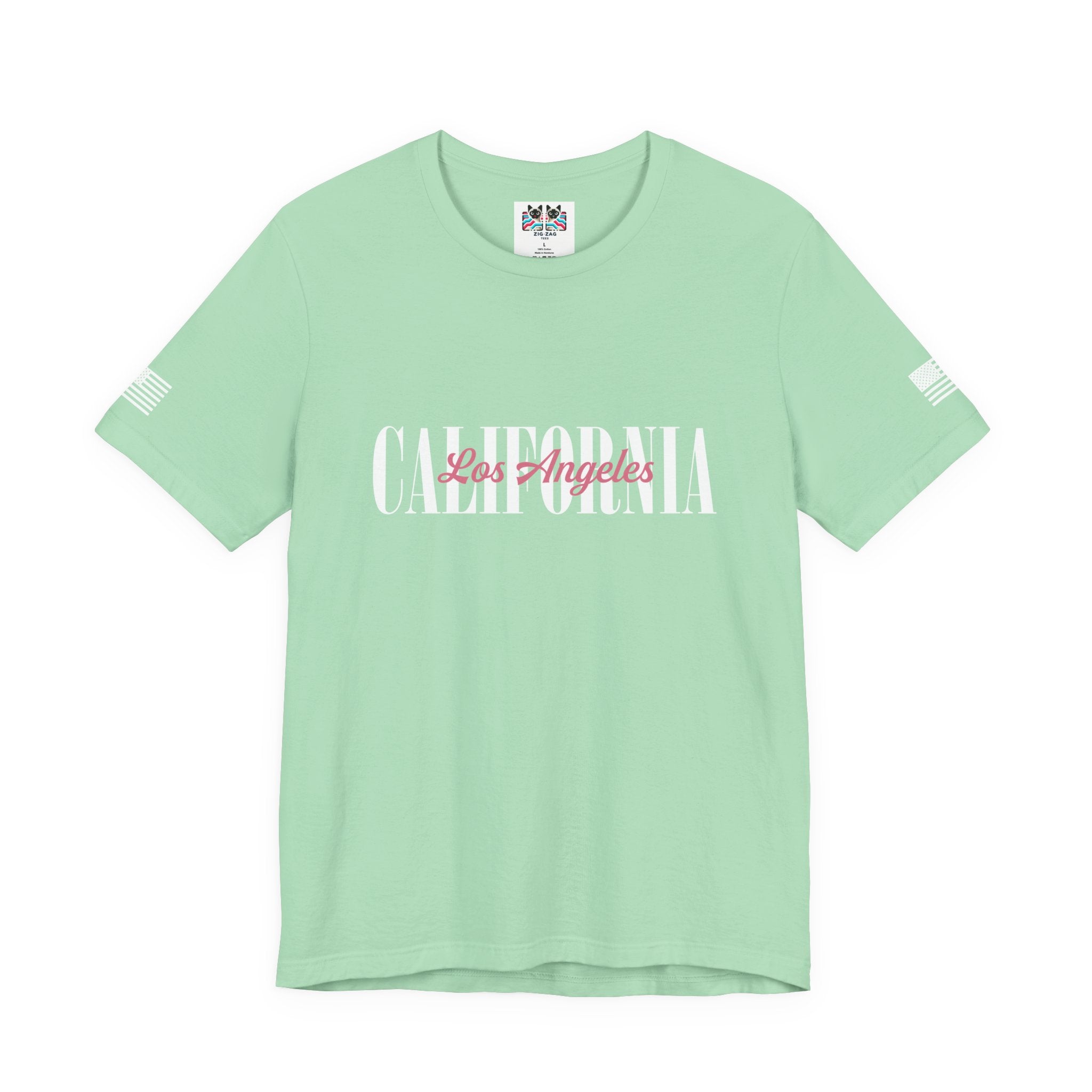 Los Angeles California Since 1850 Retro Palm Tee – Warm Sunset Square Graphic Shirt