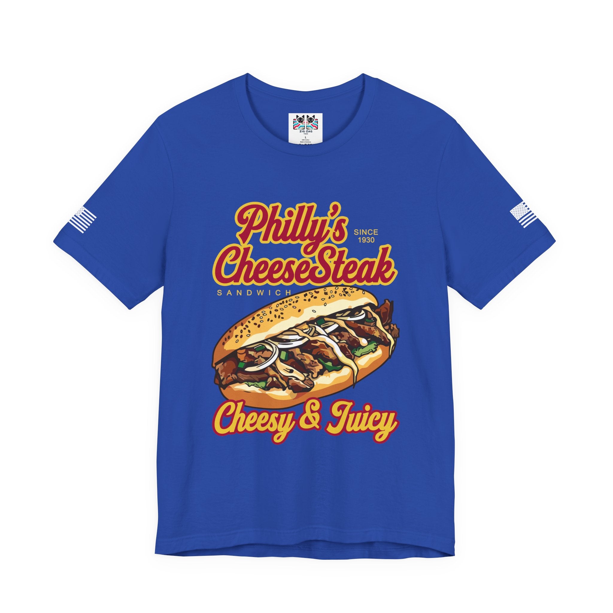 Philly's Cheesesteak T-Shirt – Since 1930 Cheesy & Juicy Sandwich Graphic Tee